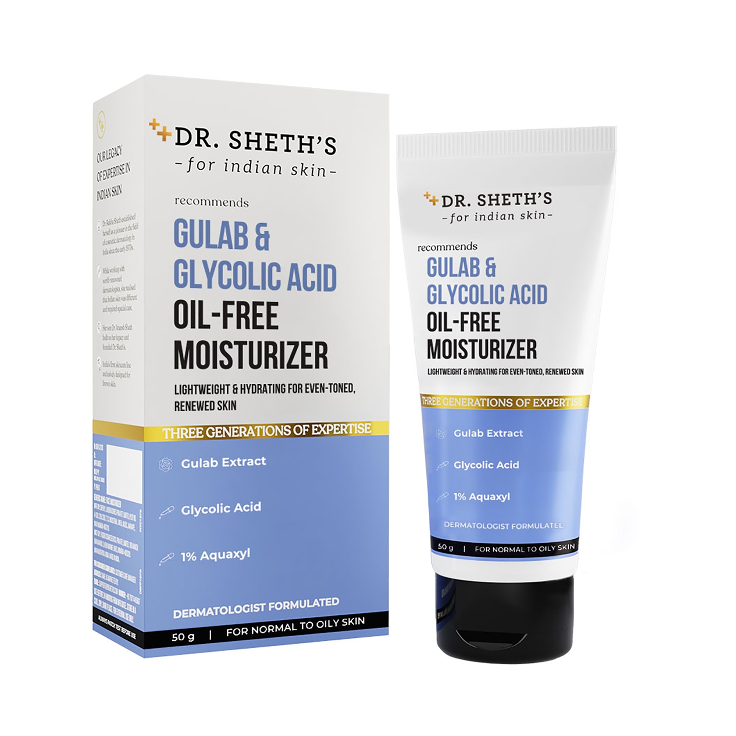 Dr. Sheth's Gulab & Glycolic Acid Oil Free Moisturizer (50g)