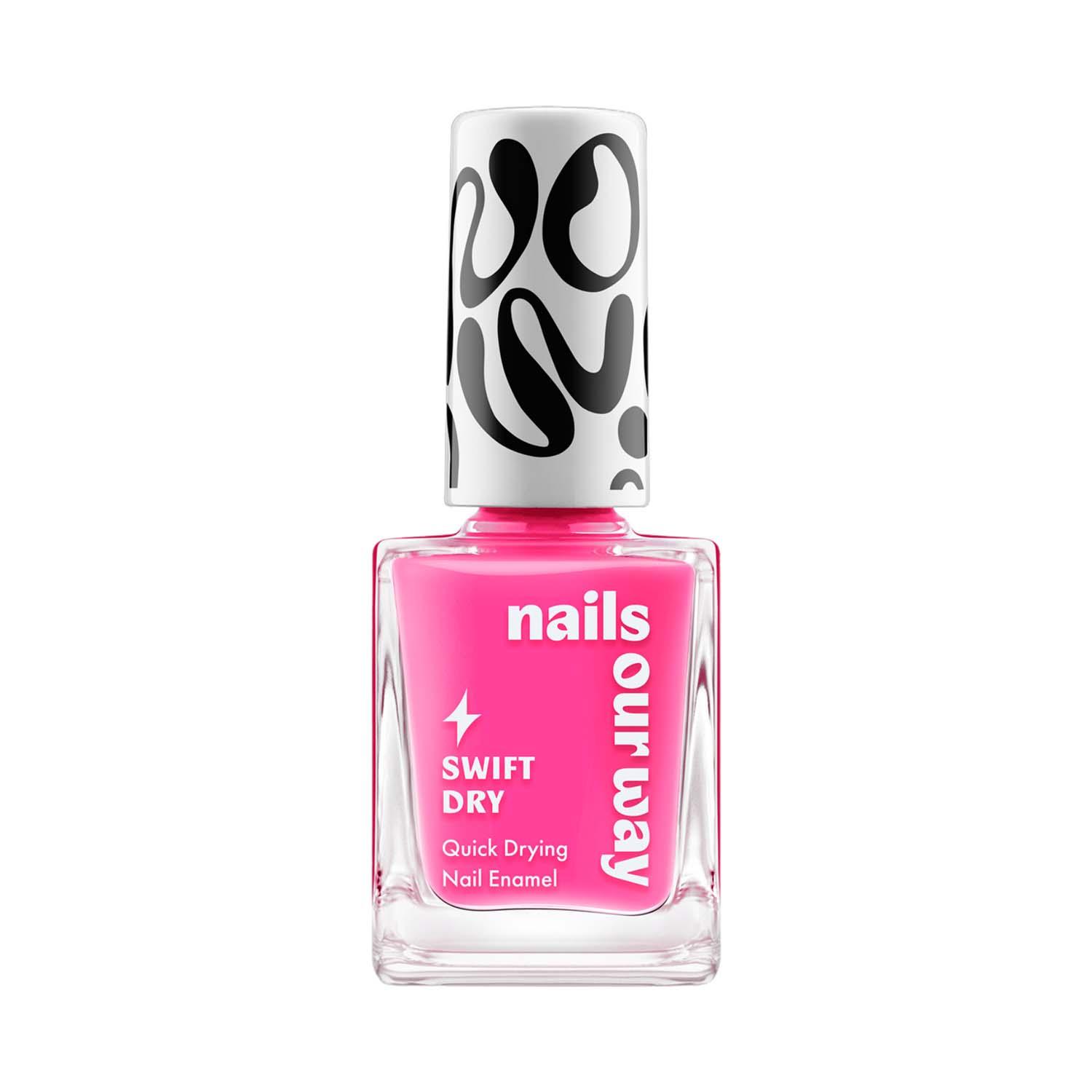 Nails Our Way Swift Dry Nail Enamel - Dragon Pink (10 ml)
