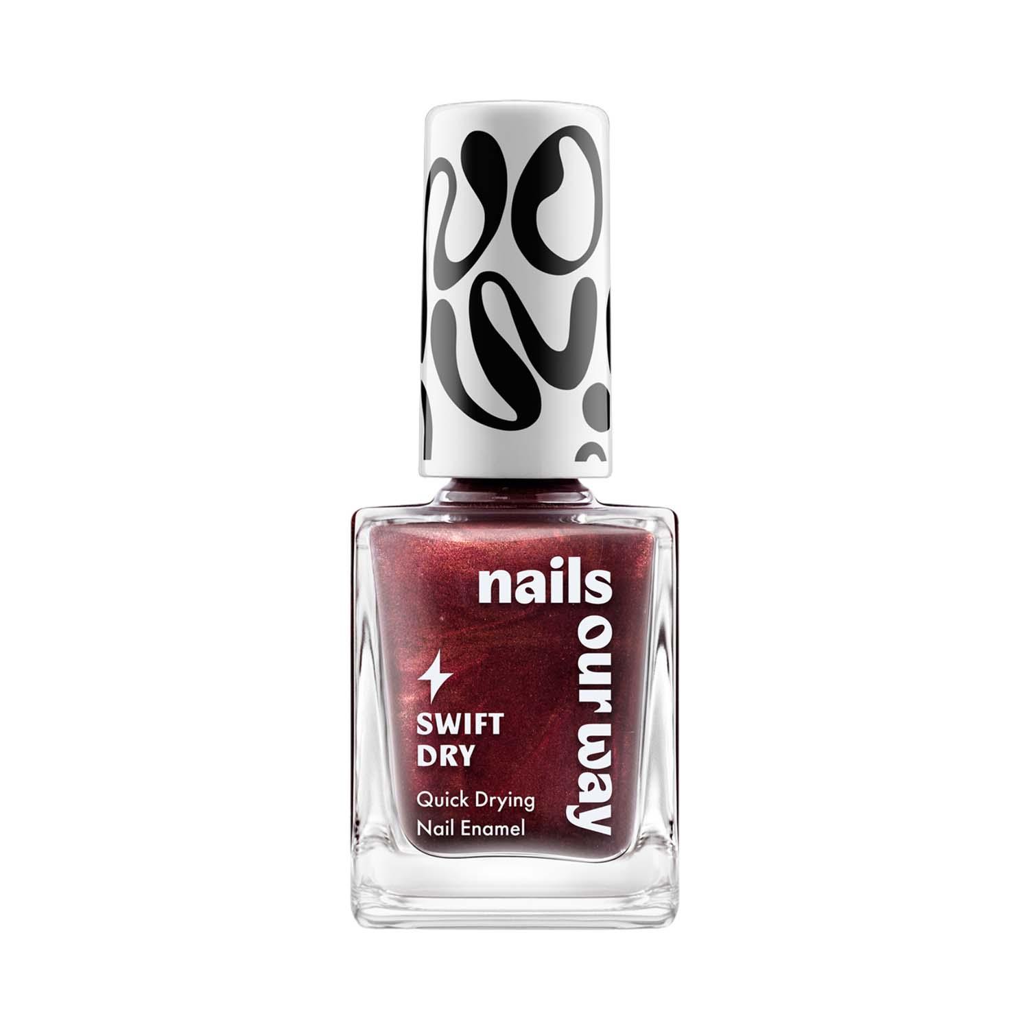 Nails Our Way | Nails Our Way Swift Dry Nail Enamel - Maroon Moments (10 ml)