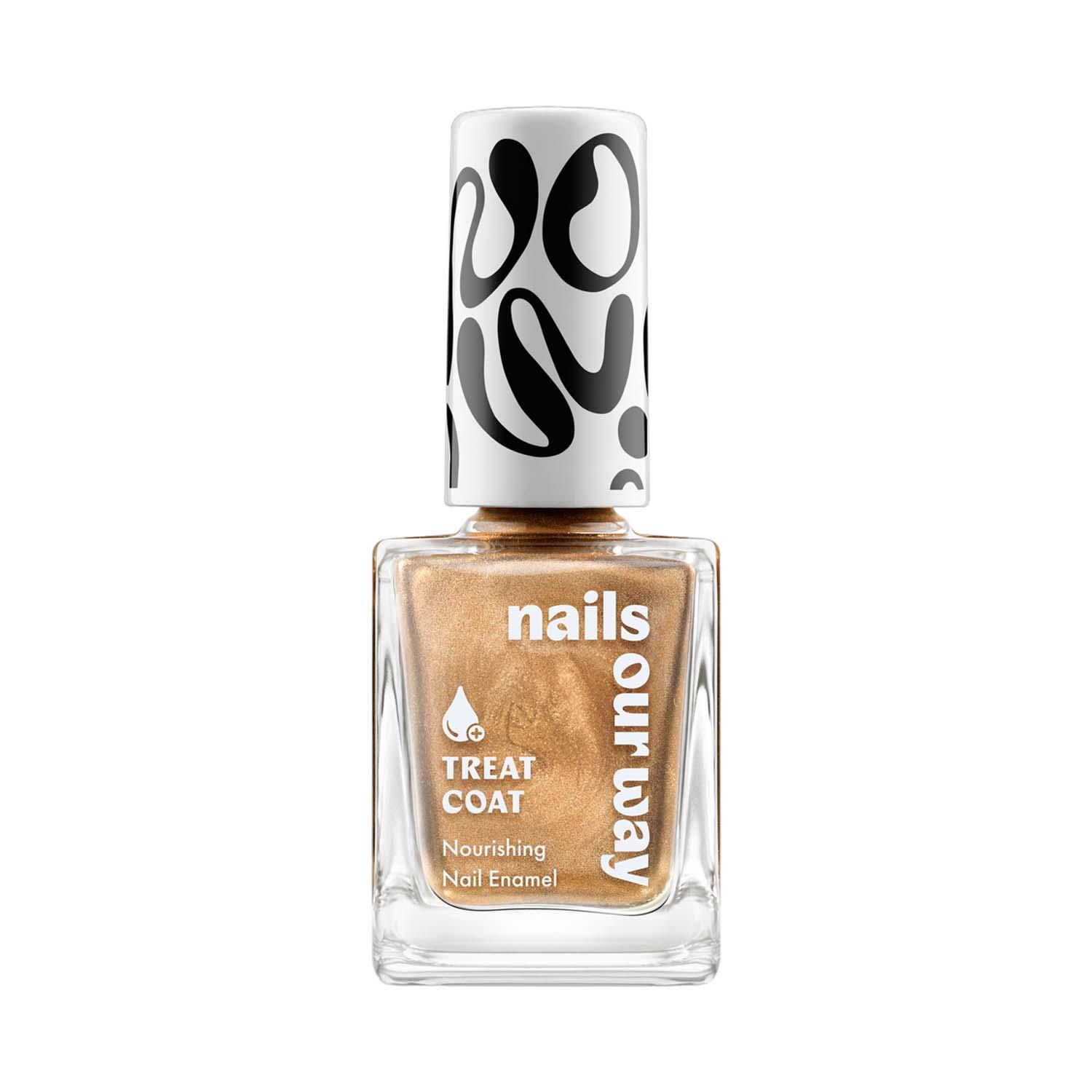 Nails Our Way | Nails Our Way Treat Coat Nail Enamel - Gold Getter (10 ml)