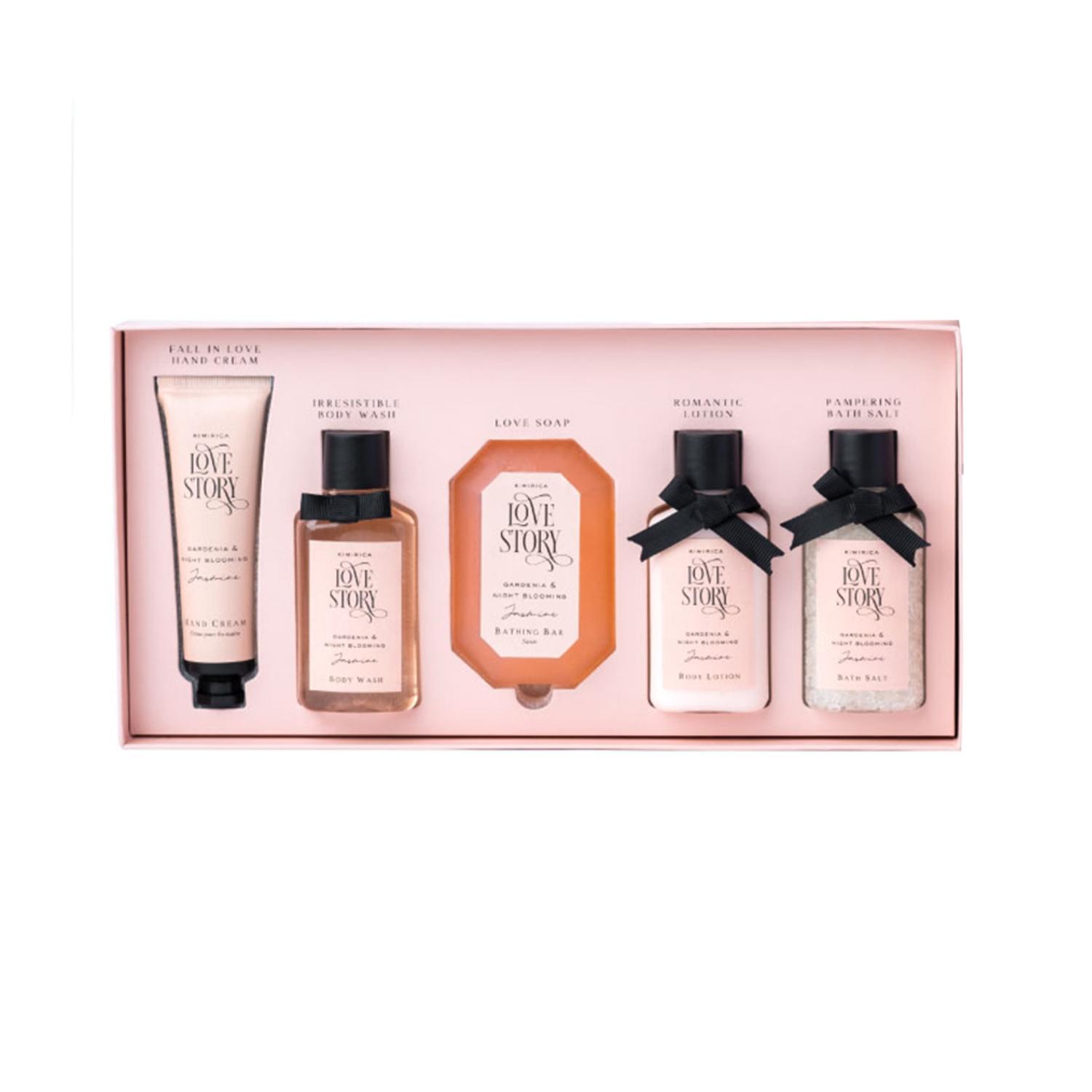 Kimirica | Kimirica Love Story Luxury Bath and Body Care Experience Gift Set Box Premium Gift Packaging (5 Pcs)