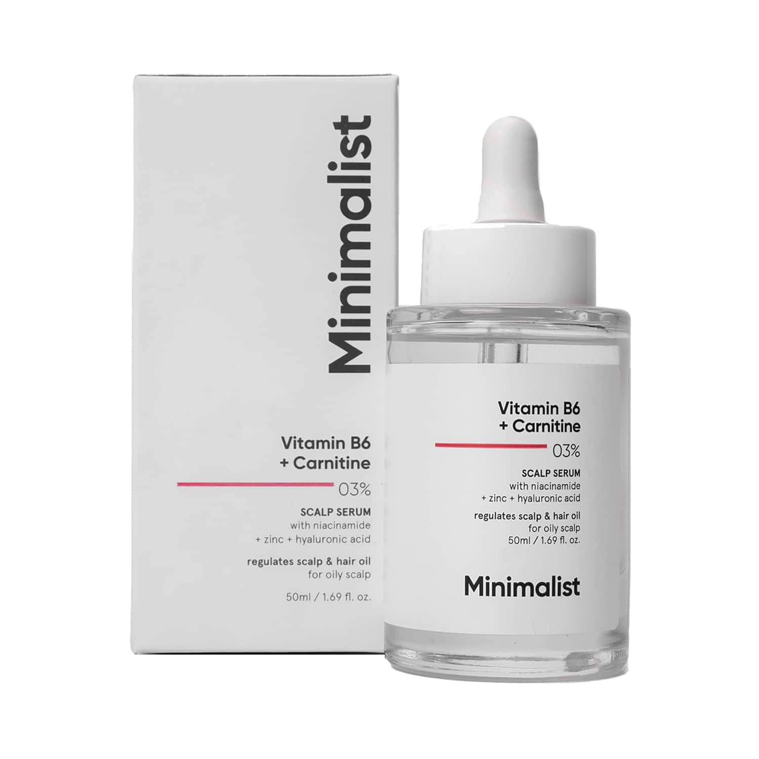 Minimalist | Minimalist Oil Control Hair Serum Scalp Post Shampoo Treatment with Vitamin B6 + Carnitine 3% (50ml)