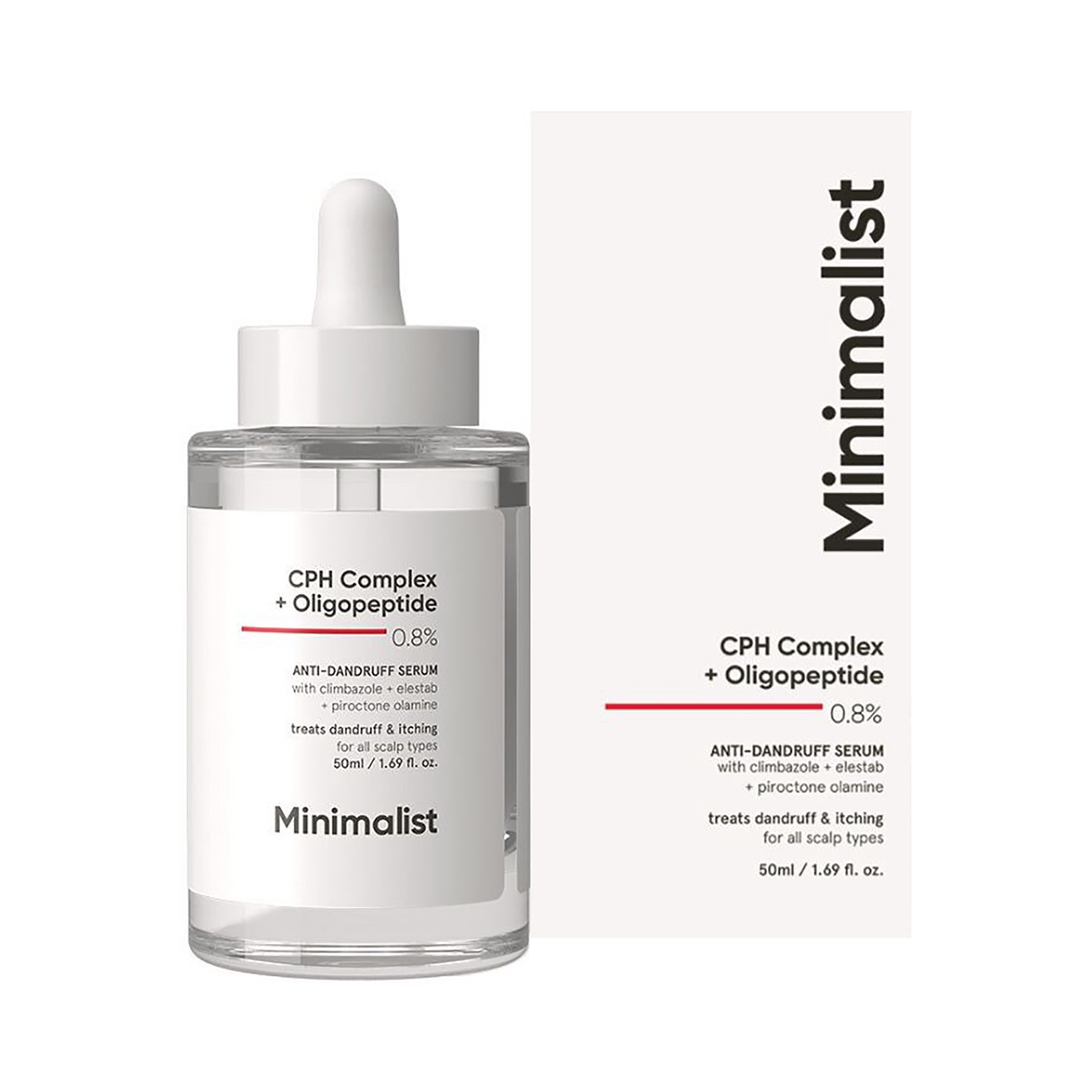Minimalist | Minimalist 0.8% CPH Complex + Oligopeptide Anti-Dandruff Serum treats dandruff & itching (50ml)