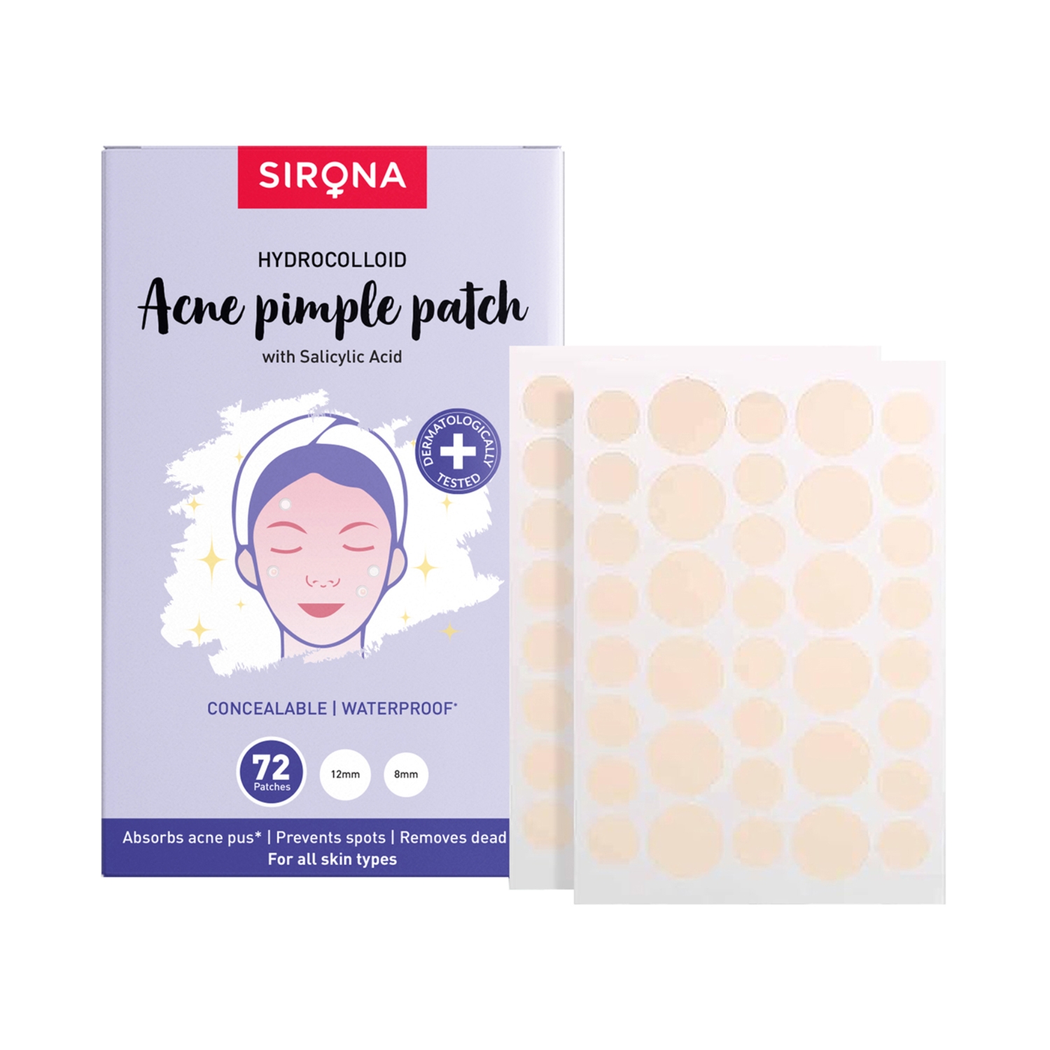 Sirona | Sirona Acne Pimple Patches For Face (72 Pcs)