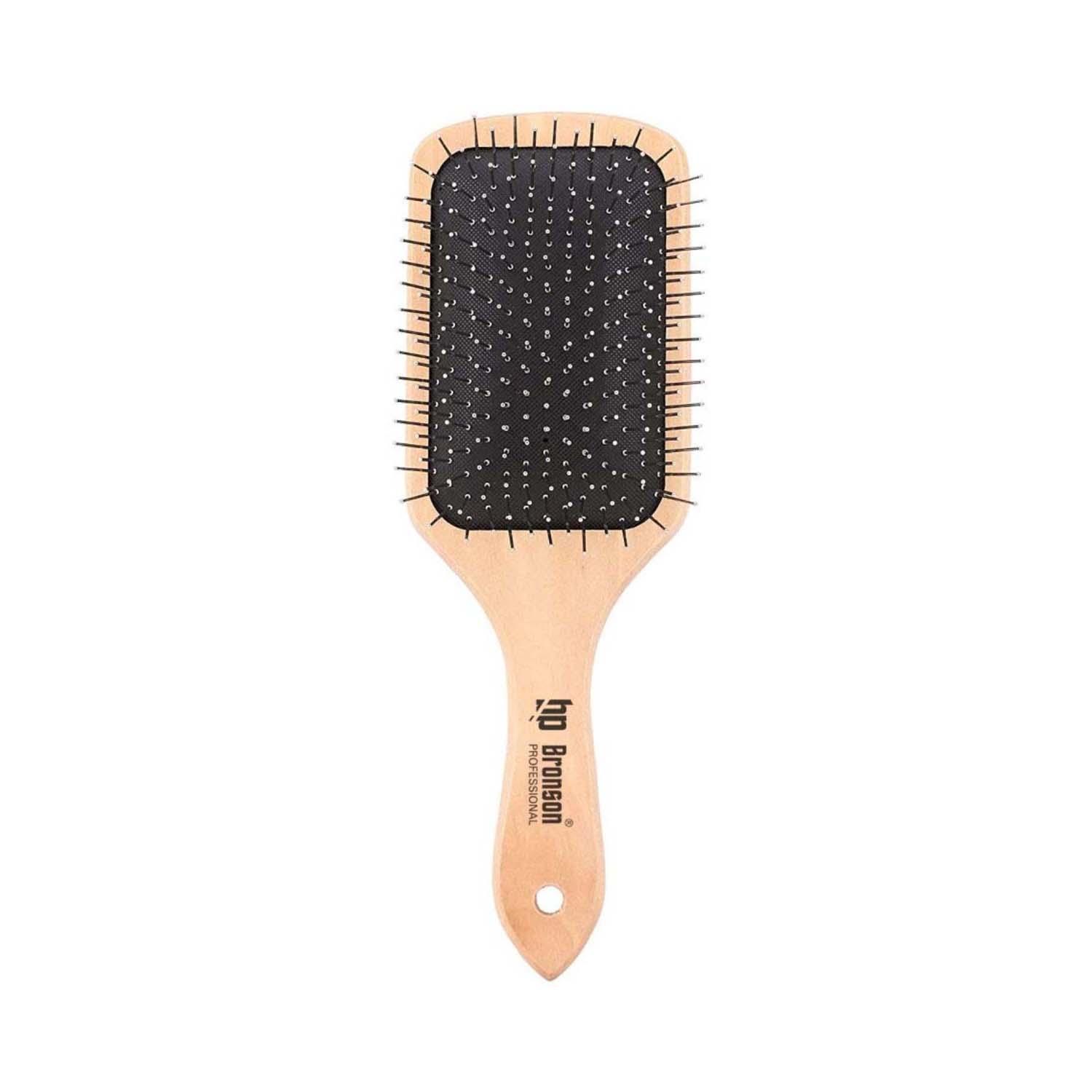 Bronson Professional | Bronson Professional Paddle Wooden With Steel Bristles Hair Brush