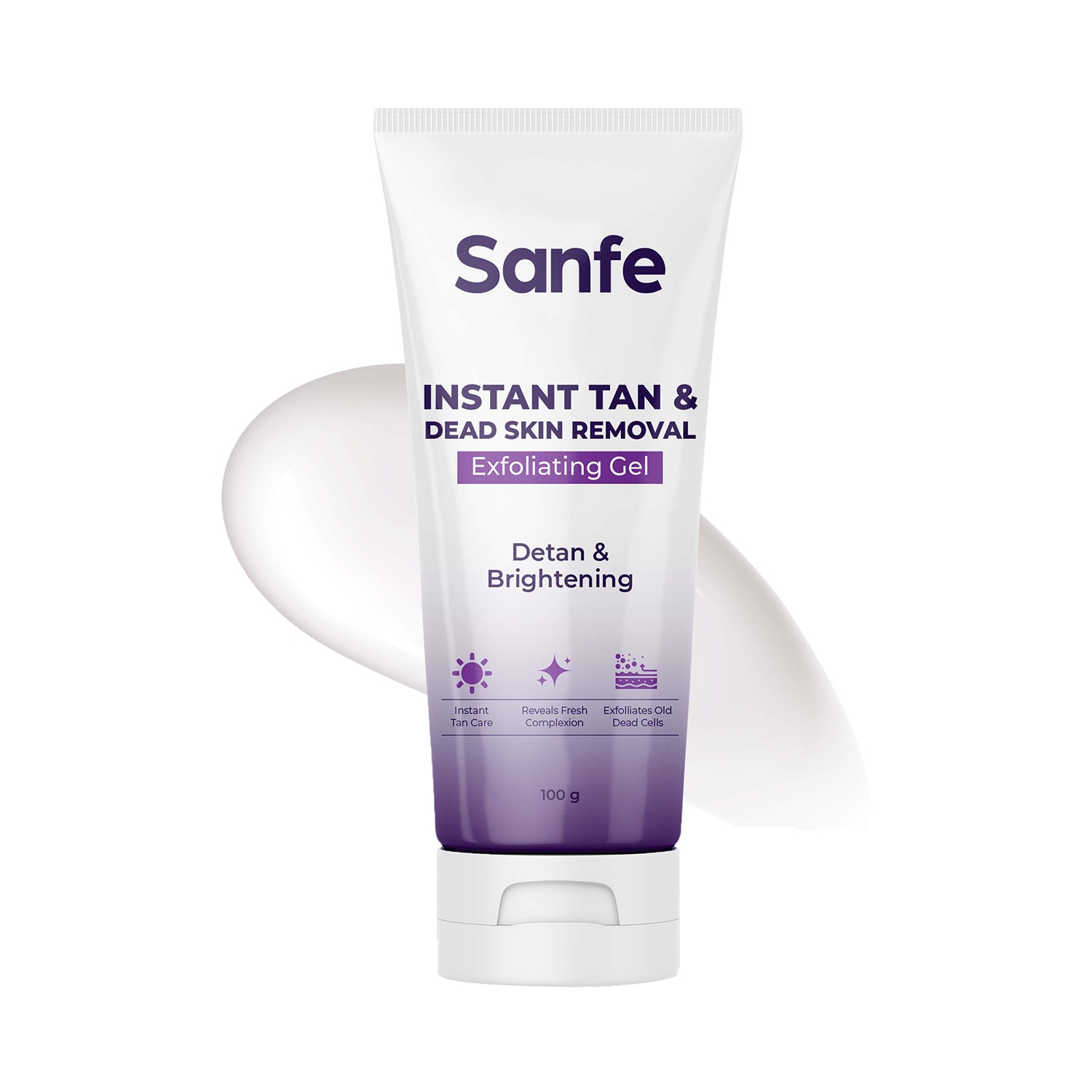 Sanfe | Sanfe Instant Tan Skin Removal Exfoliating Gel Visibly Removes Tan Exfoliates Dead Skin (100g)