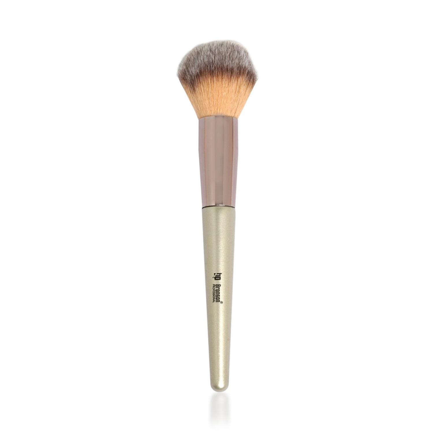 Bronson Professional Classic Fat Powder Makeup Brush - Silver, Pink