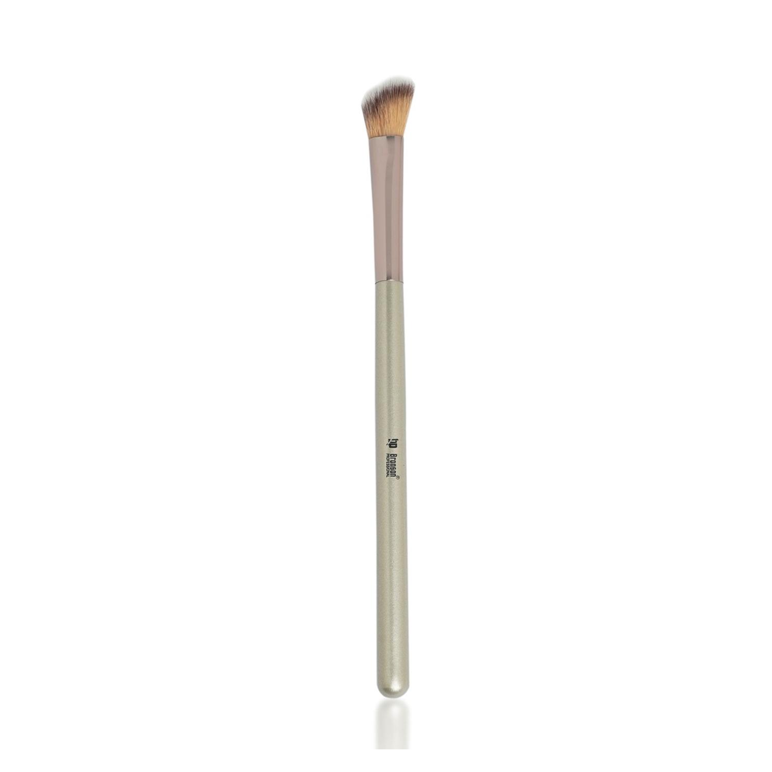 Bronson Professional | Bronson Professional Classic Angled Bronzer & Blusher Makeup Brush - Silver, Pink