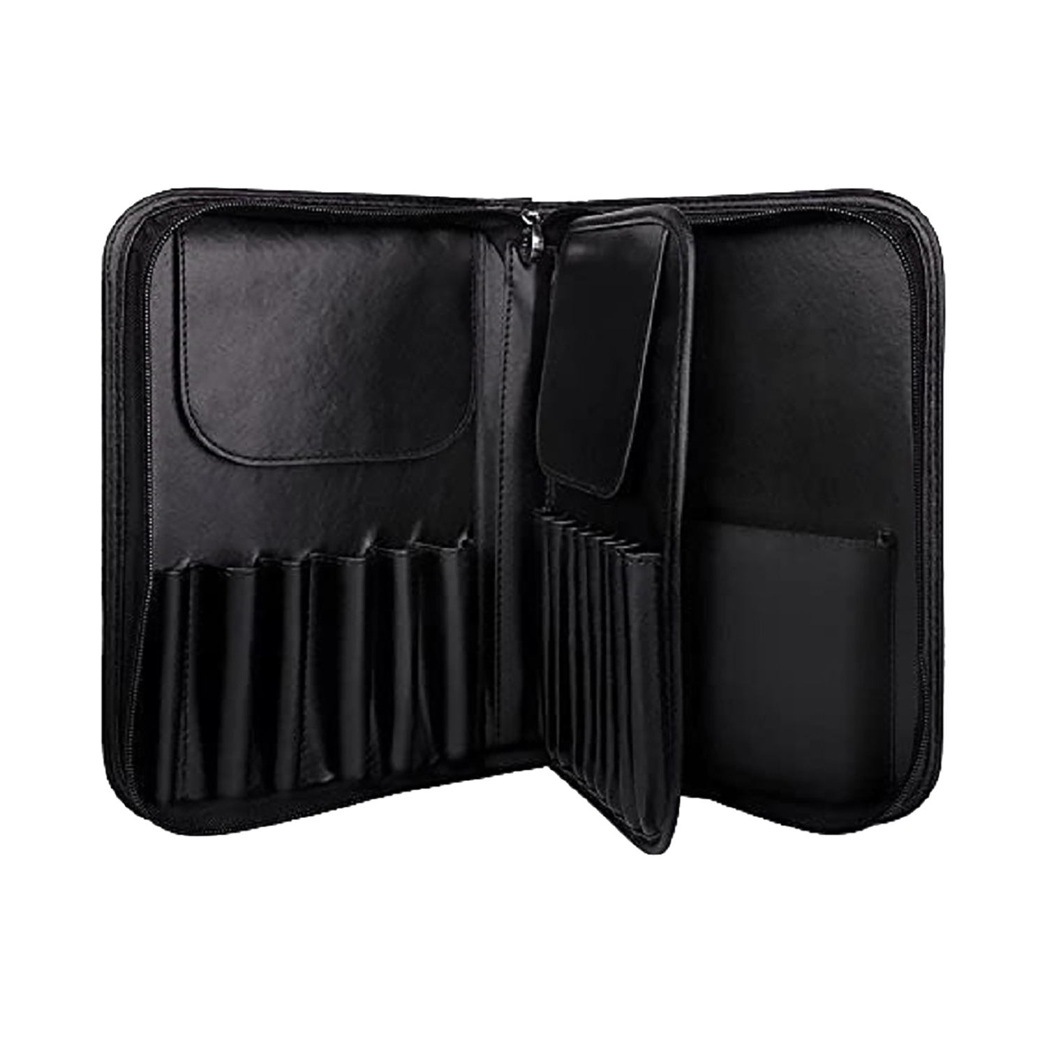 Bronson Professional | Bronson Professional Makeup Brush Handbag Multi Compartment Organizer Storage Case - Black
