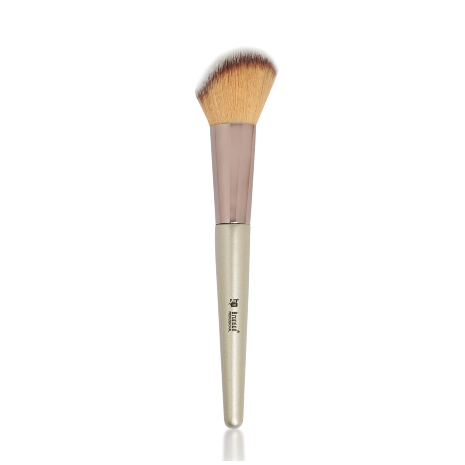 Bronson Professional | Bronson Professional Classic Fat Blush Contour Makeup Brush - Silver, Pink