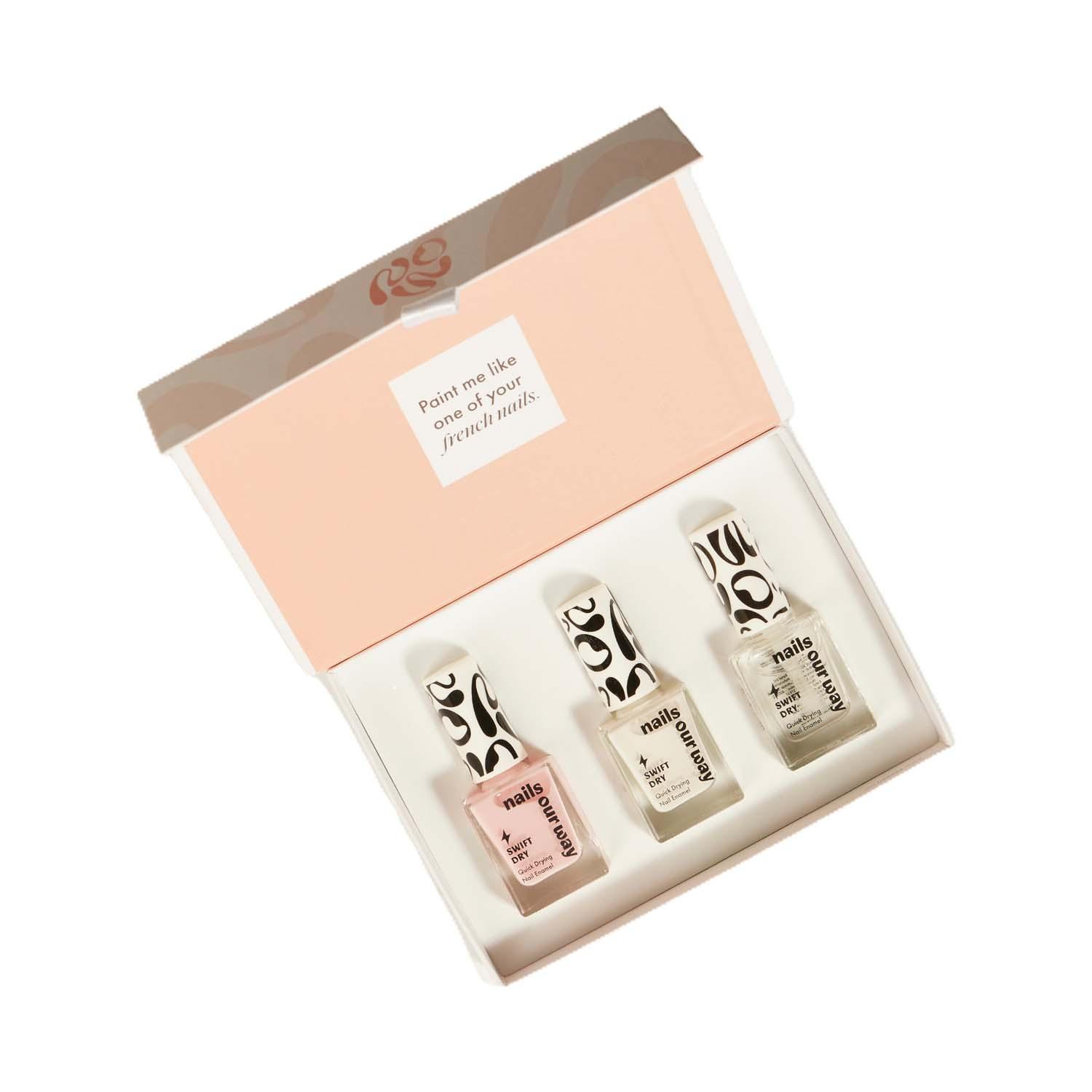 Nails Our Way | Nails Our Way French 'Em Up French Manicure Kit (10 ml x 3)