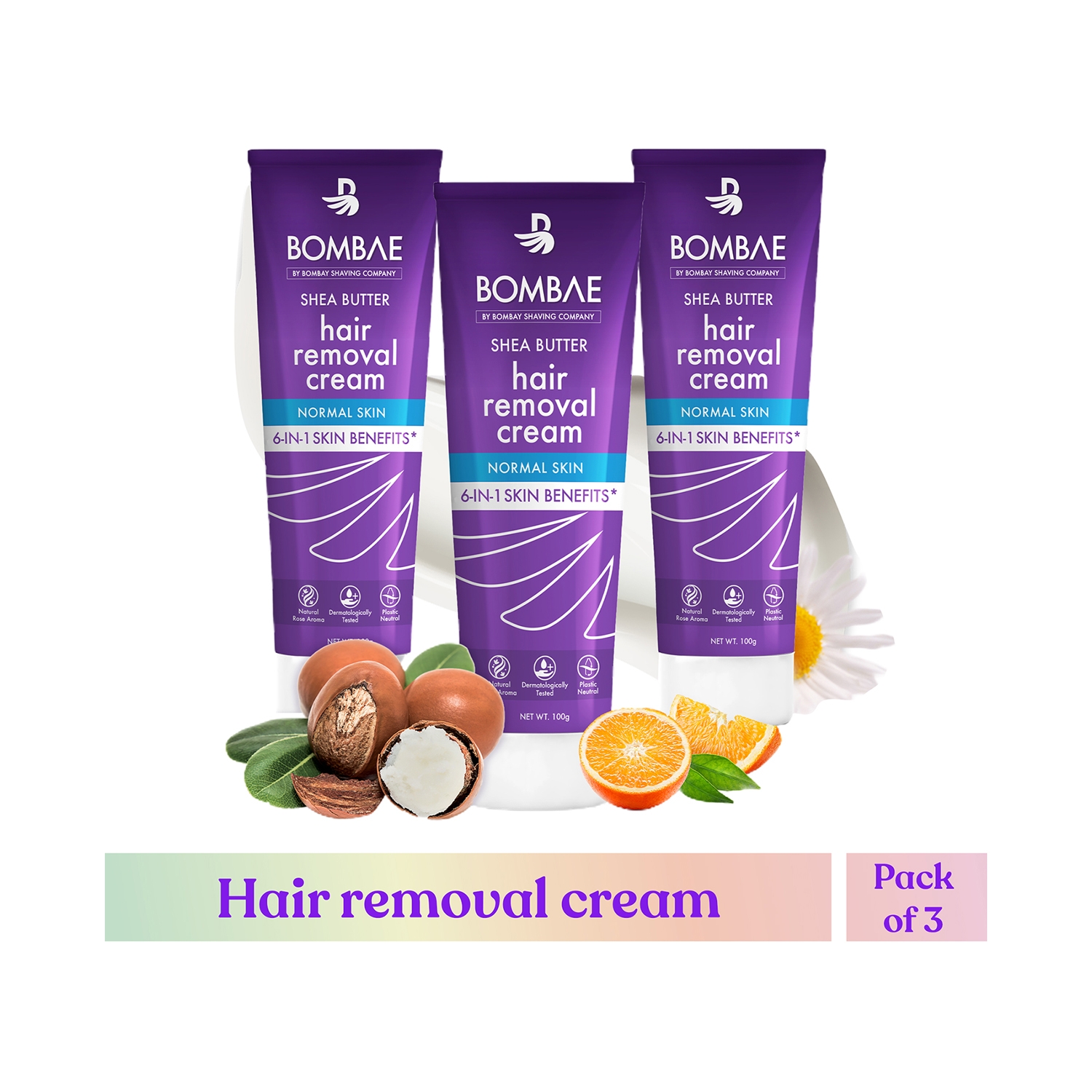 Bombae Shea Butter Hair Removal Cream (3Pcs)