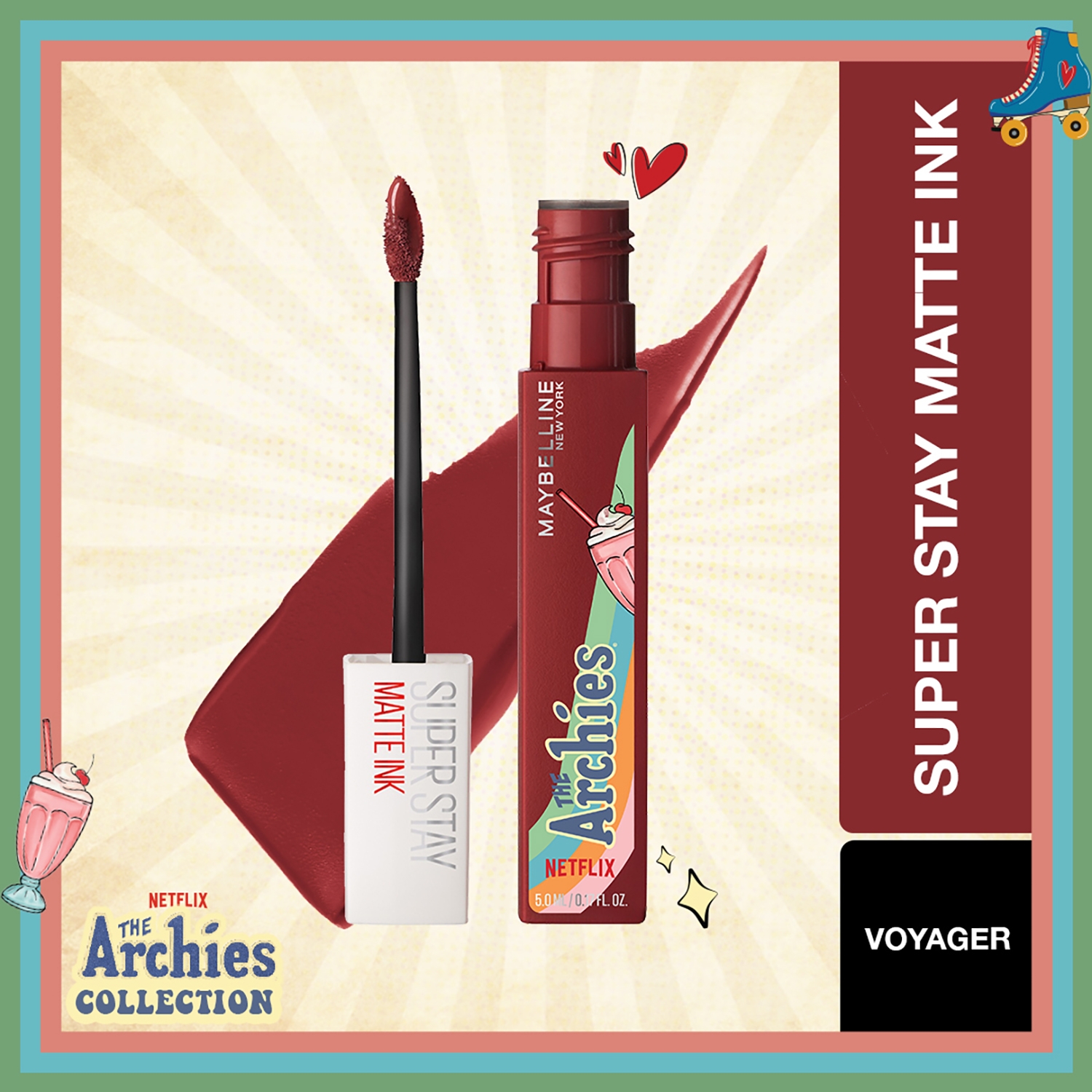Maybelline New Lipstick Limited Liquid - Matte Ink 120 Artist Super The Stay Archies York Edition