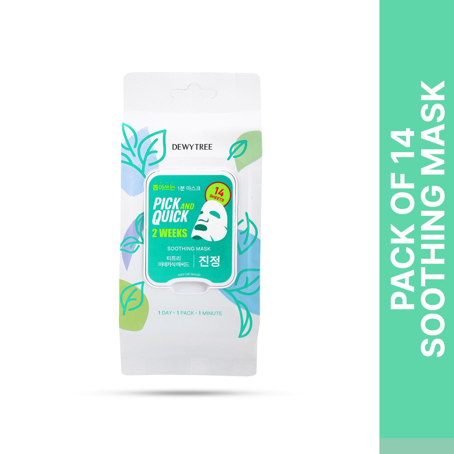 Dewytree | Dewytree Pick and Quick 2 Weeks Soothing Sheet Mask - (14Pcs)