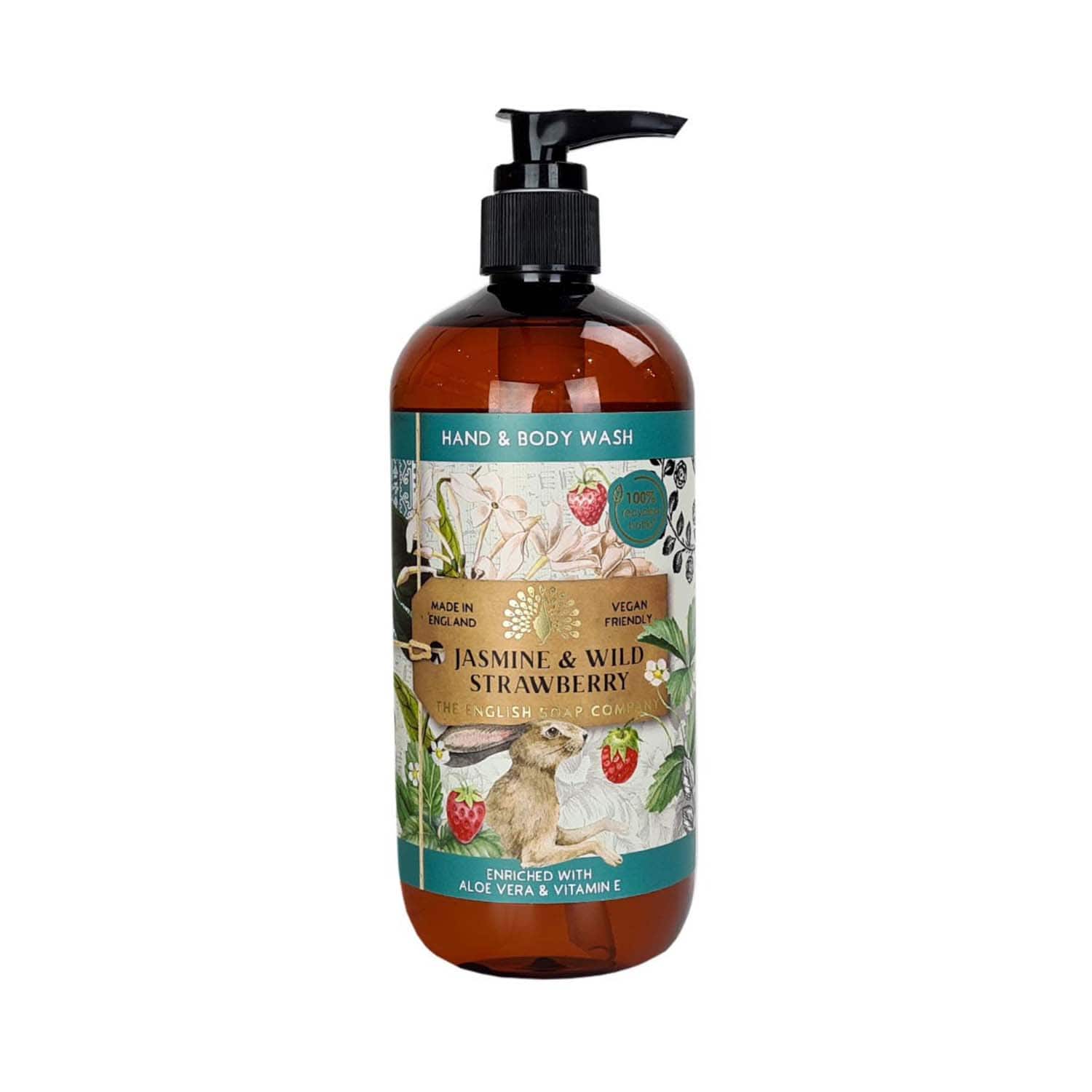 The English Soap Company | The English Soap Company Anniversary Jasmine & Wild Strawberry Hand & Body Wash (500ml)