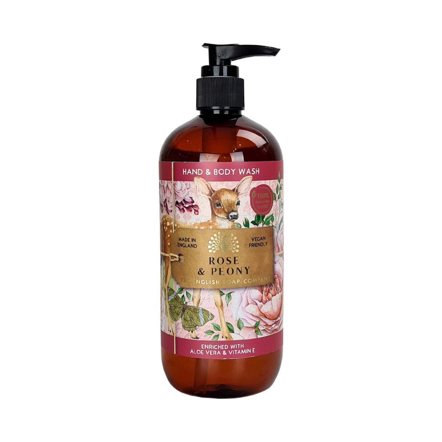 The English Soap Company | The English Soap Company Anniversary Rose & Peony Hand & Body Wash (500ml)