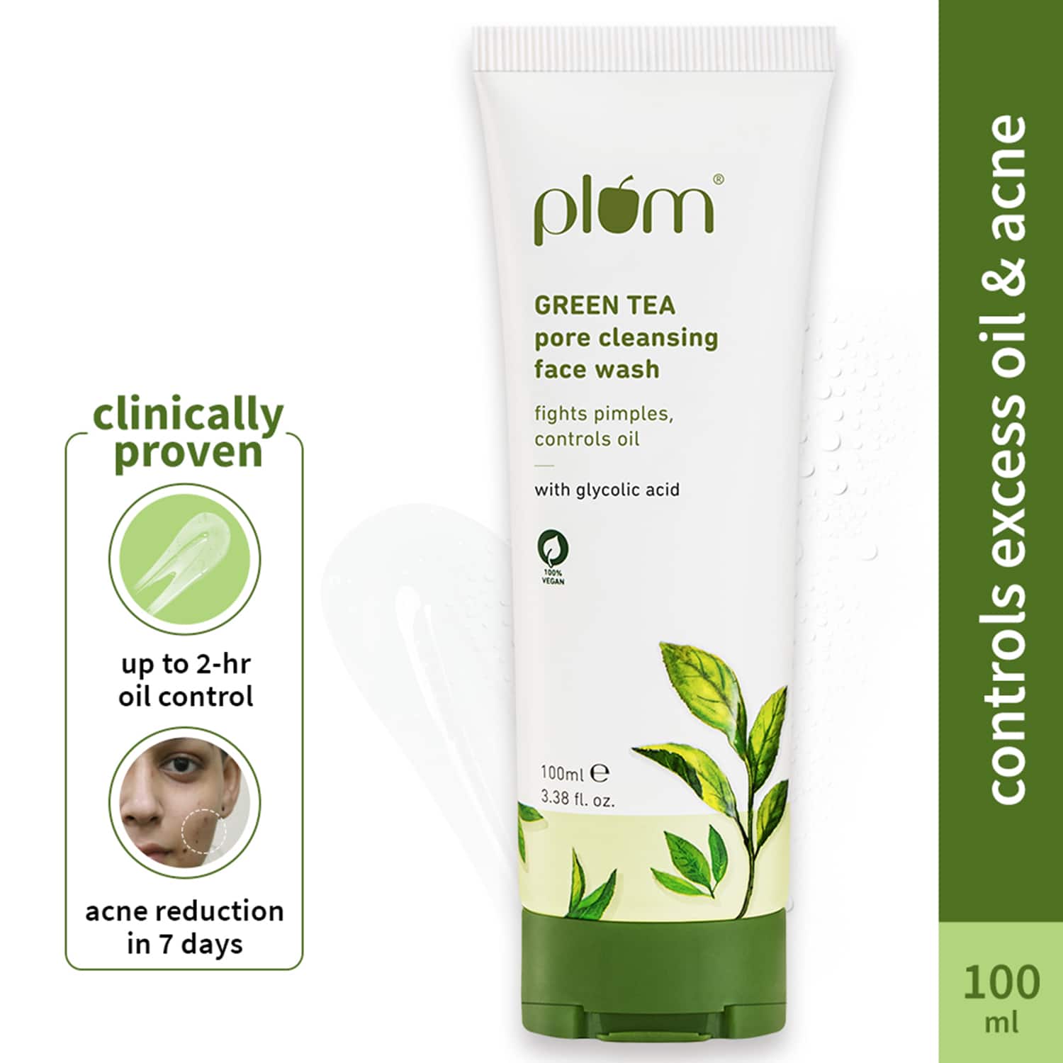 Plum | Plum Green Tea Pore Cleansing Acne Face Wash (100ml)