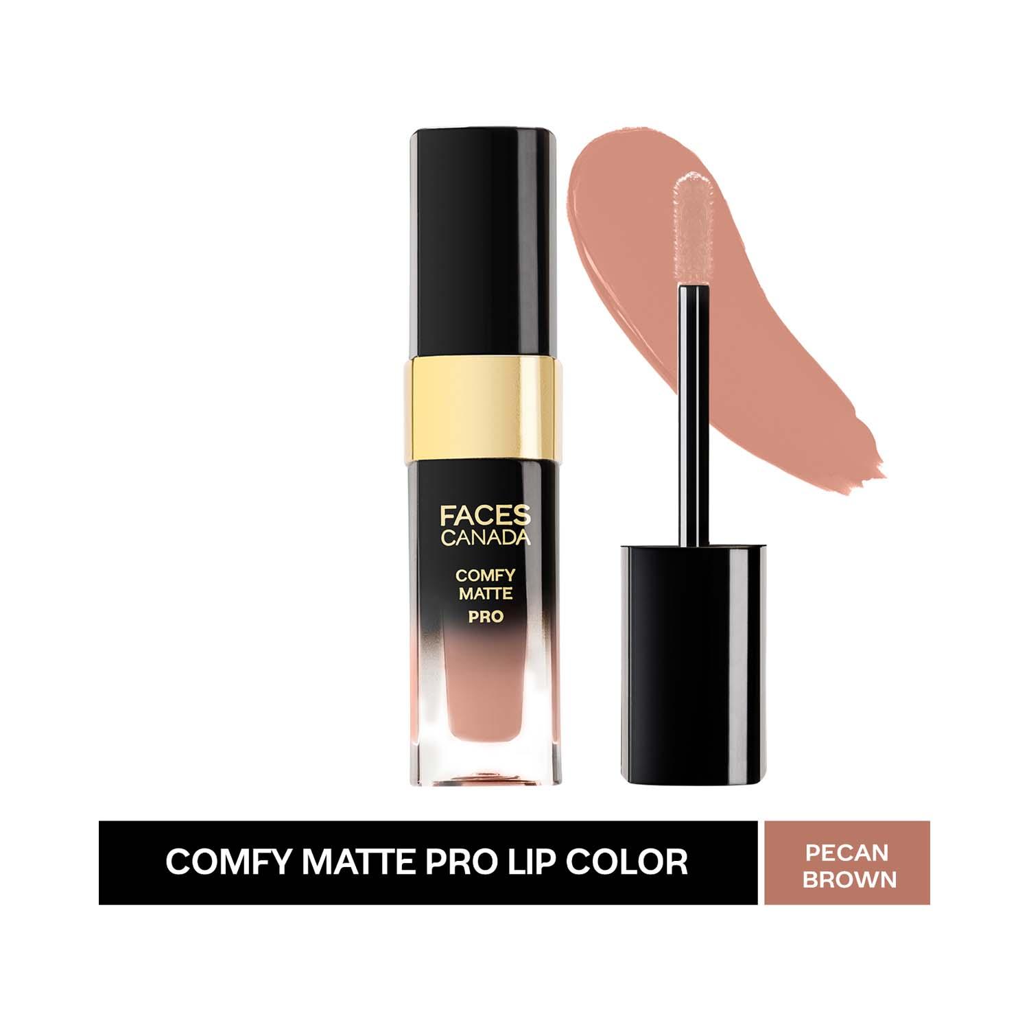 Faces Canada | Faces Canada Comfy Matte Pro Liquid Lipstick - 15 Pecan Brown (5.5ml)