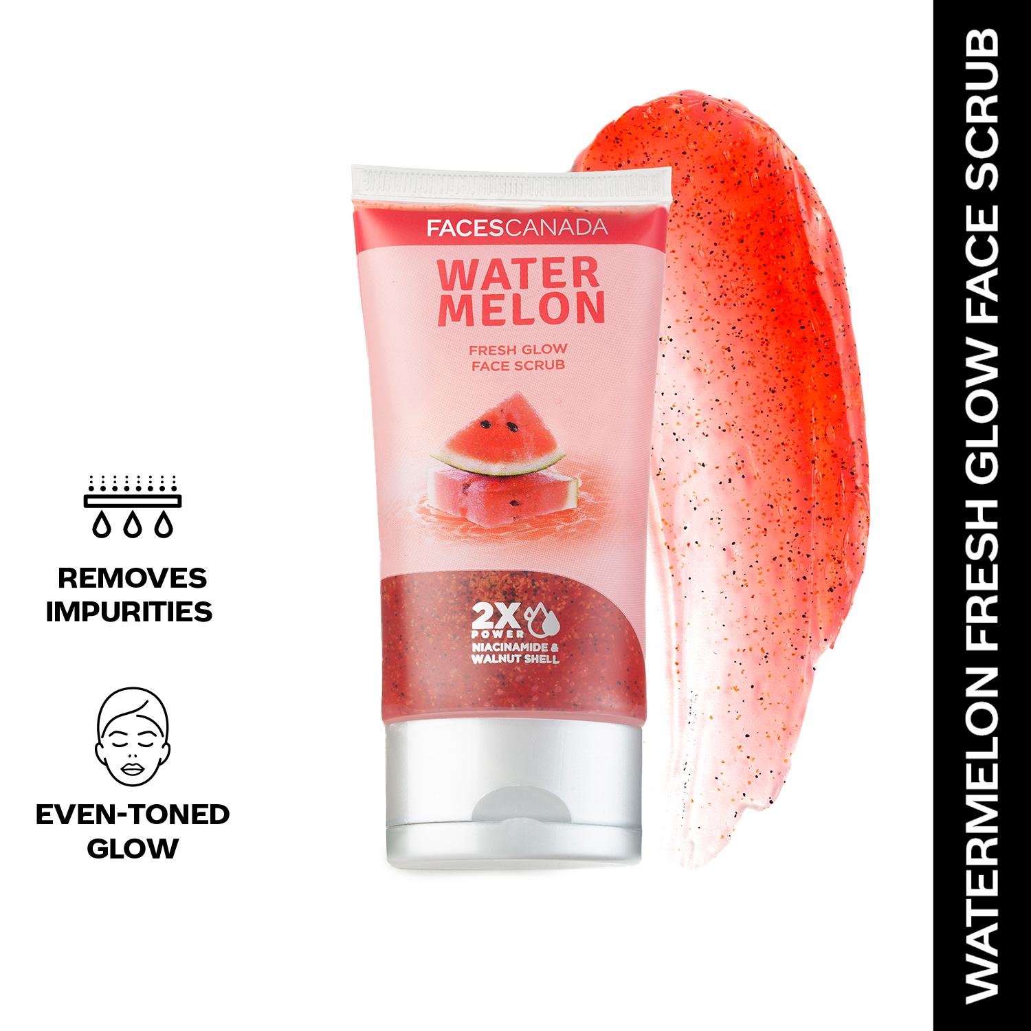 Faces Canada | Faces Canada Watermelon Fresh Glow Face Scrub, Exfoliates & Removes Impurities (70 ml)