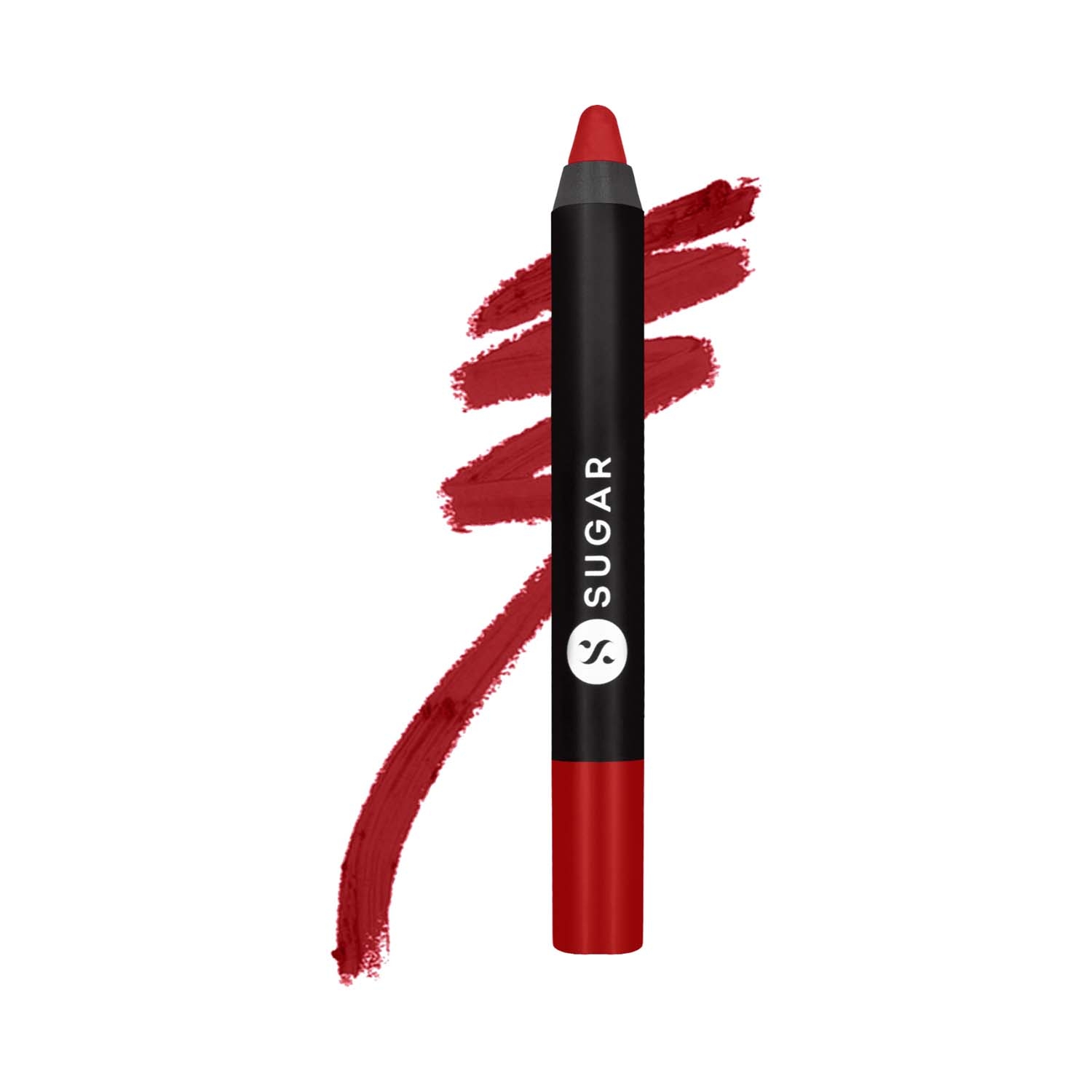 SUGAR Cosmetics | SUGAR Cosmetics Matte As Hell Crayon Lipstick With Free Sharpener - 01 Scarlett O'Hara (2.5g)