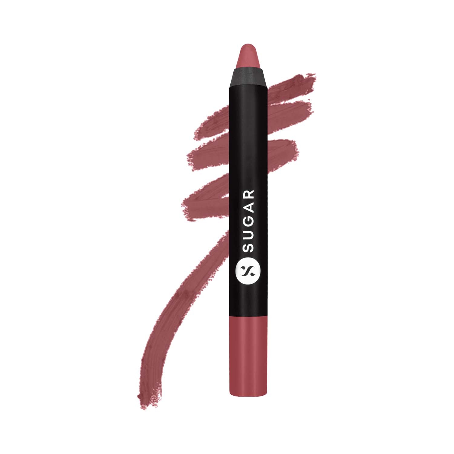SUGAR Cosmetics | SUGAR Cosmetics Matte As Hell Crayon Lipstick With Free Sharpener - 07 Viola (2.5g)