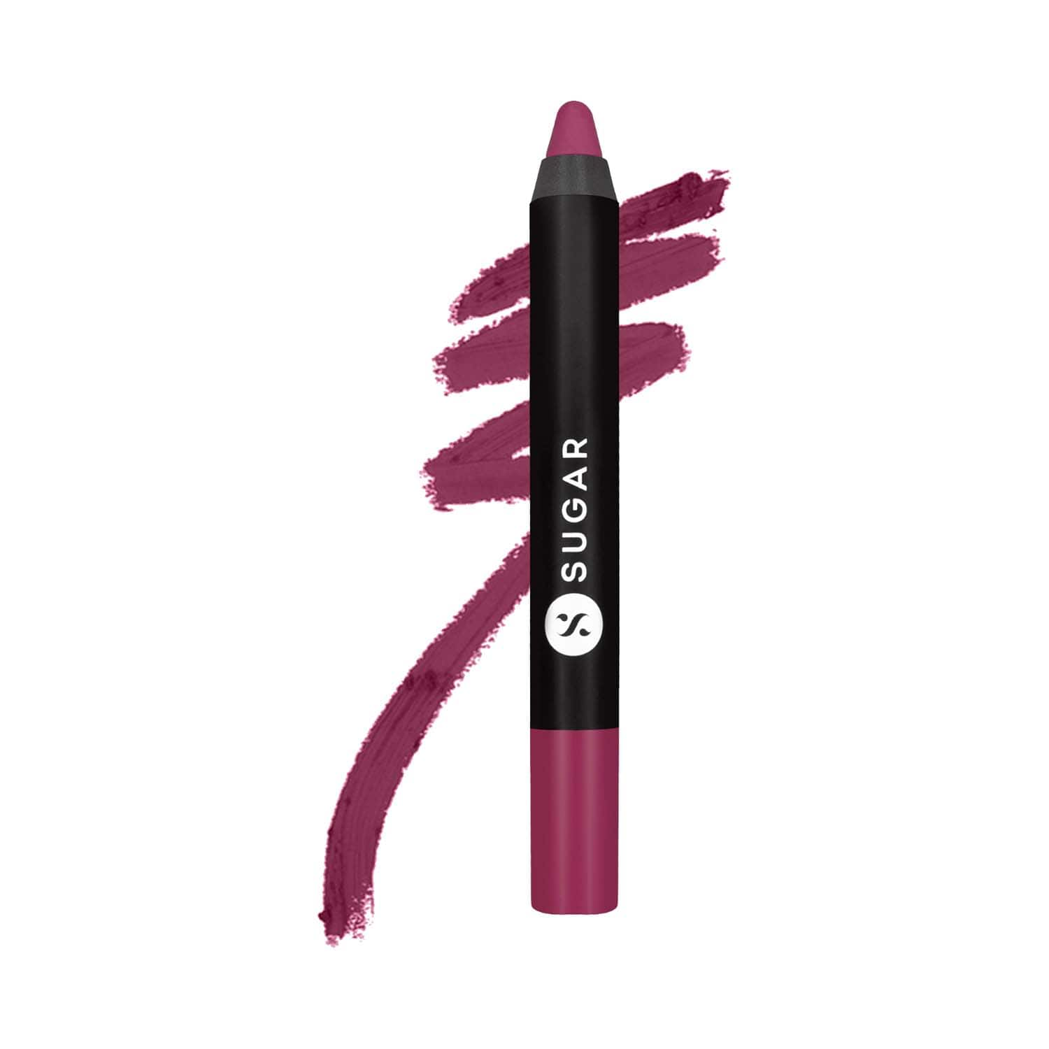 SUGAR Cosmetics | SUGAR Cosmetics Matte As Hell Crayon Lipstick With Free Sharpener - 32 Miss Rosa (2.5g)