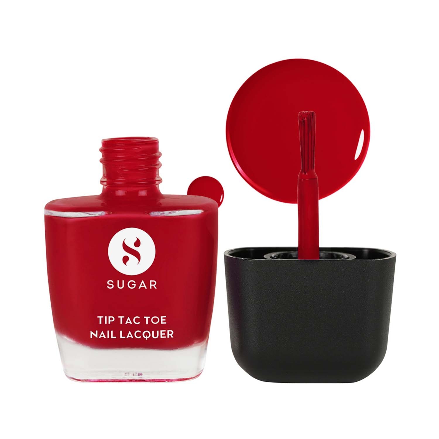 SUGAR Cosmetics | SUGAR Cosmetics Tip Tac Toe Nail Lacquer Classic - 25 Crimson Canopy (9ml)