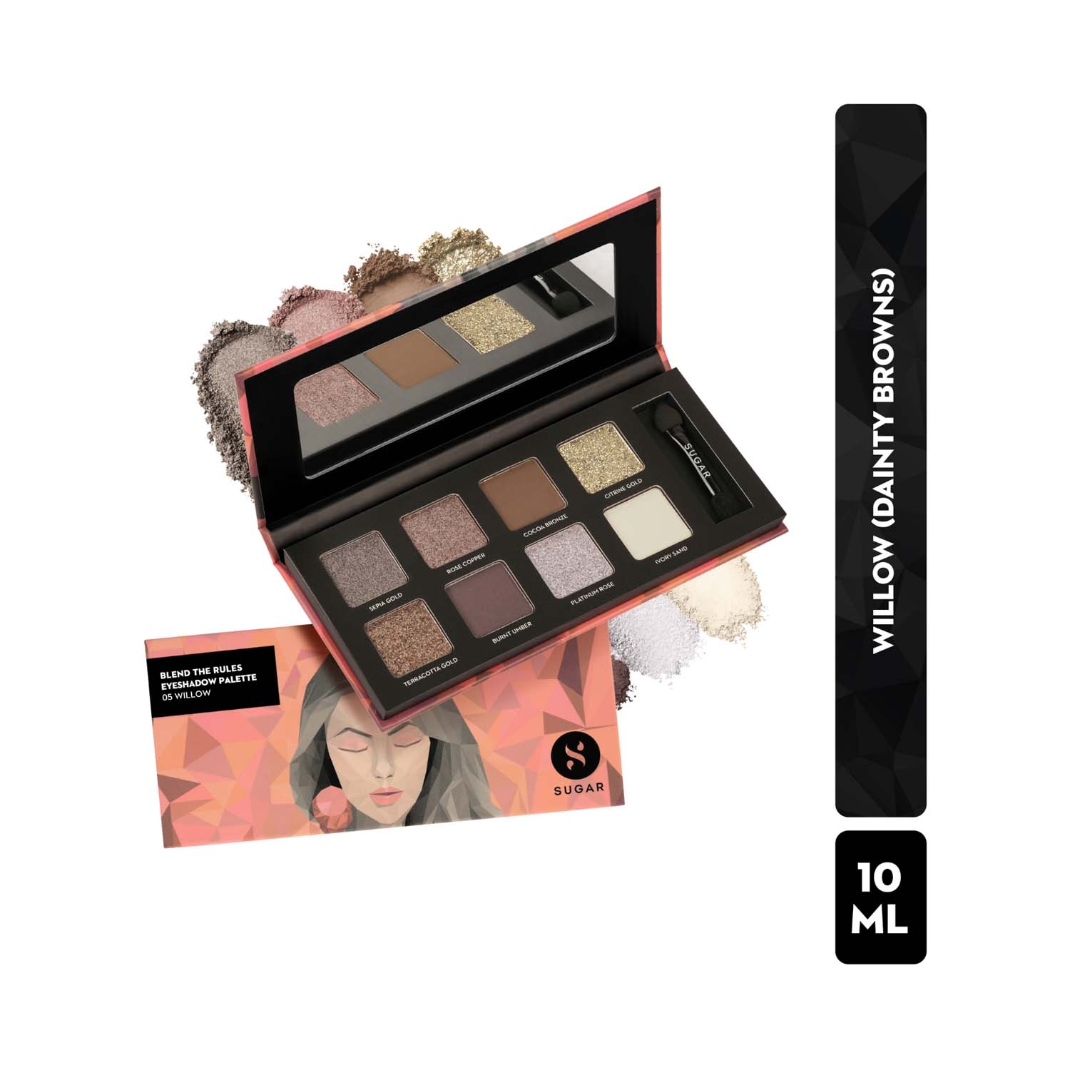 SUGAR Cosmetics | SUGAR Cosmetics Blend The Rules Eyeshadow Palette - 05 Willow (10.4g)