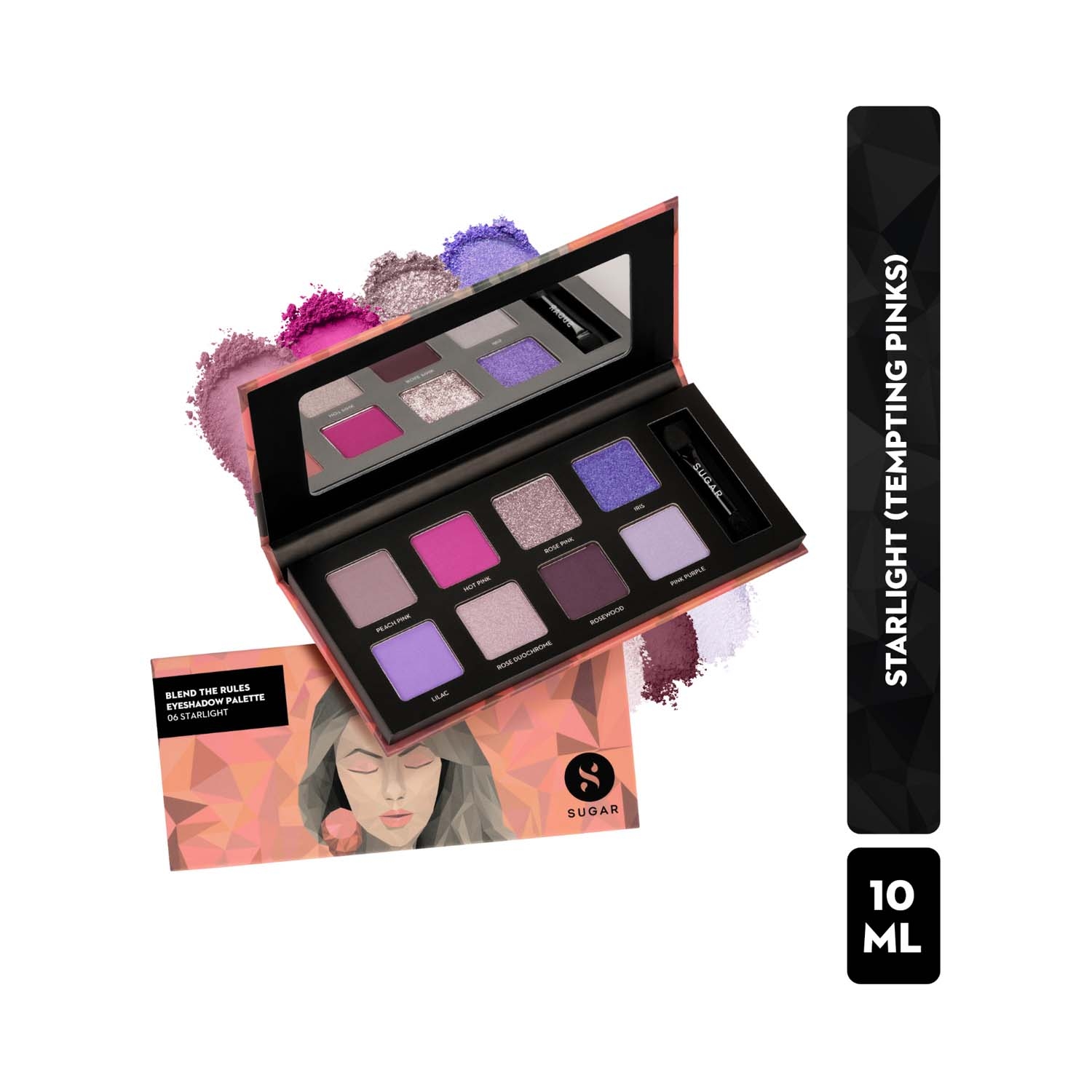 SUGAR Cosmetics | Sugar Blend The Rules Eyeshadow Palette - 06 Starlight (10.4g)