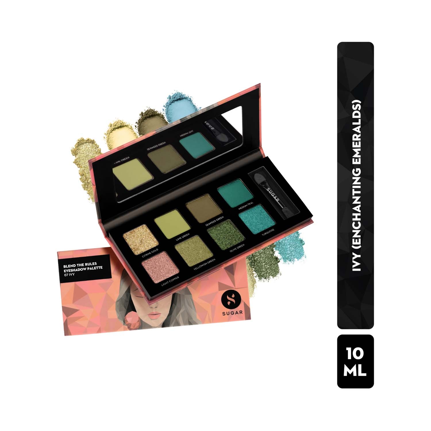 SUGAR Cosmetics | SUGAR Cosmetics Blend The Rules Eyeshadow Palette - 07 Ivy (10.4g)