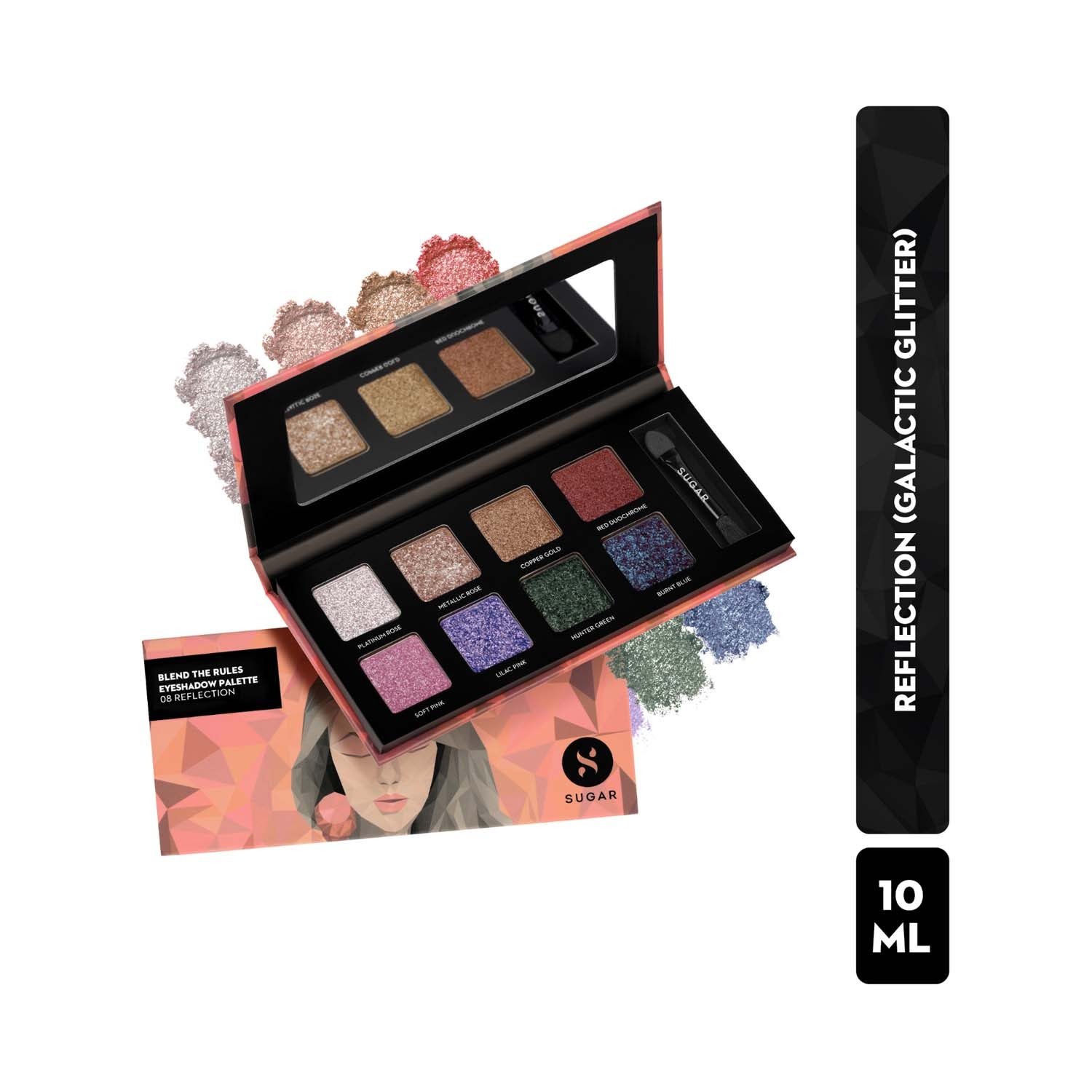 SUGAR Cosmetics | Sugar Blend The Rules Eyeshadow Palette - 08 Reflection (10.4g)