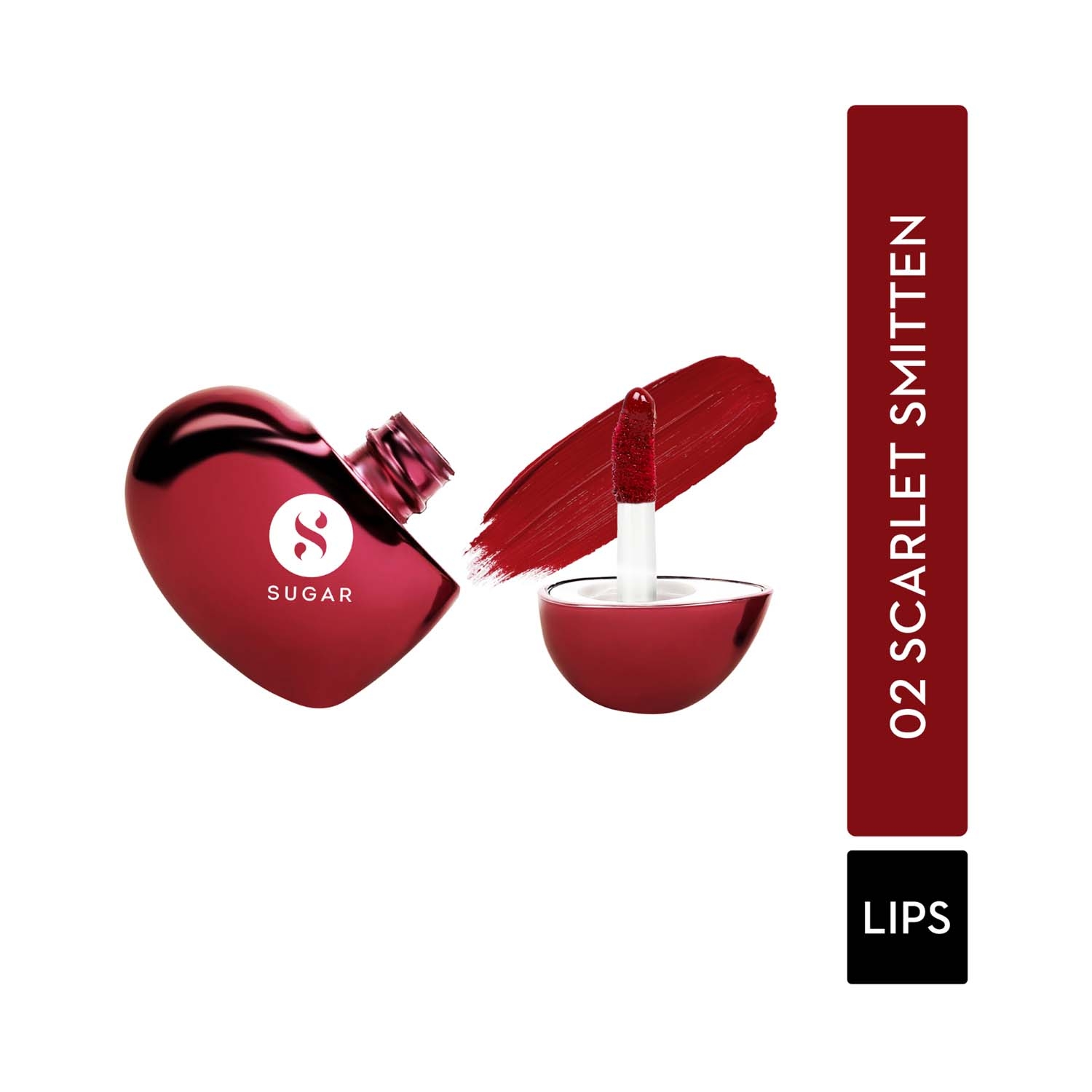SUGAR Cosmetics La La Love 18Hr Liquid Lipstick - 02 Scarlet Smitten (5ml)