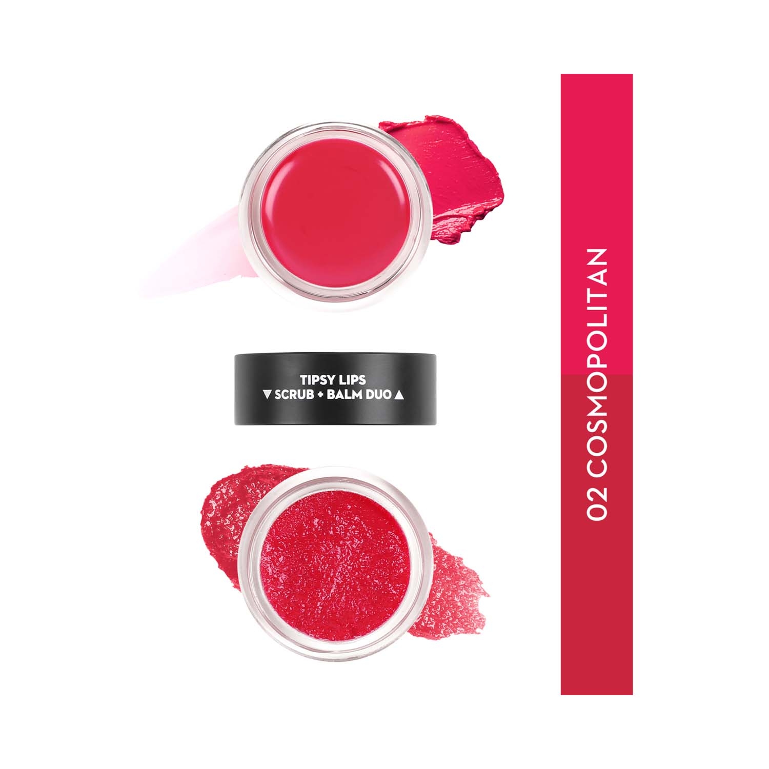 SUGAR Cosmetics | SUGAR Cosmetics Tipsy Lips Scrub + Balm Duo - 02 Cosmopolitan (10g)