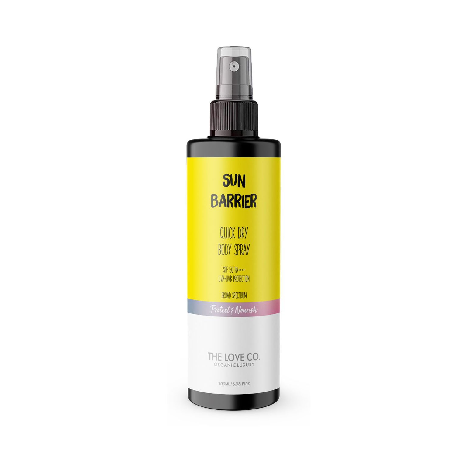 THE LOVE CO. | THE LOVE CO. Sun Barrier Quick Dry Body Spray With SPF 50 PA++++ UVA/UVB Protection (100ml)