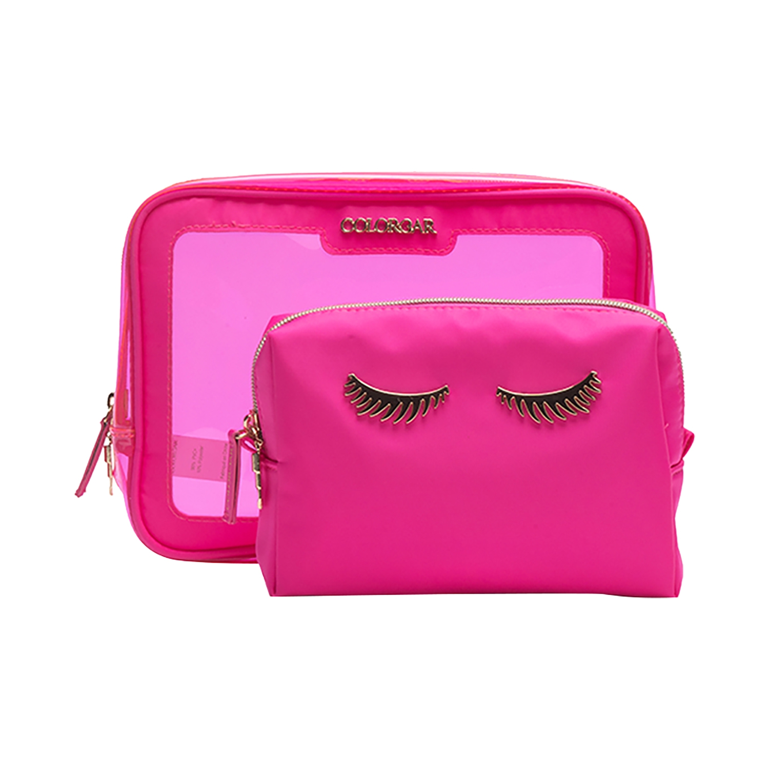 Colorbar | Colorbar Lips & Lashes Box Pouch - Neon Pink (2Pcs)