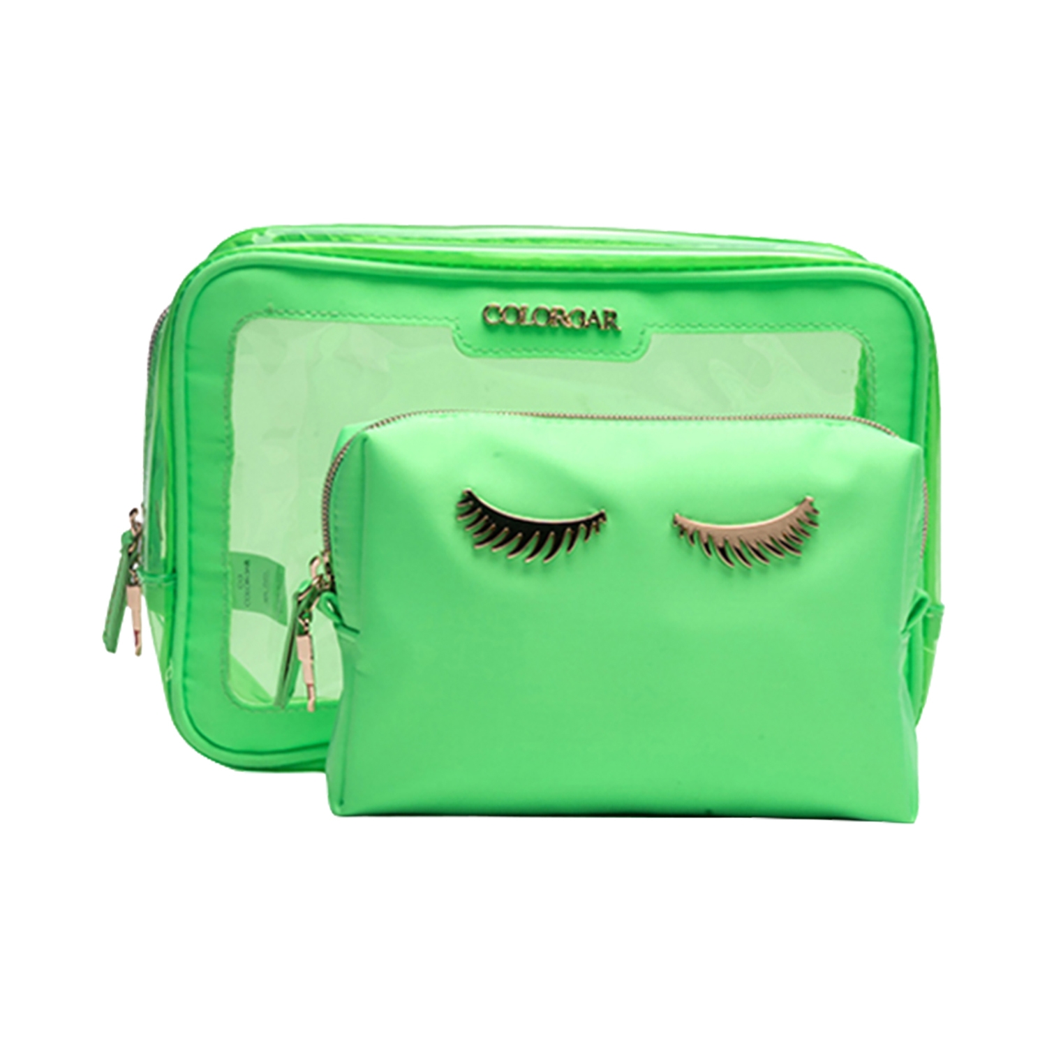 Colorbar | Colorbar Lips & Lashes Box Pouch - Neon Green (2Pcs)