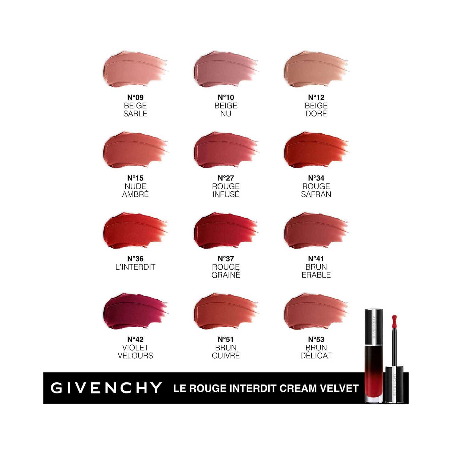 Buy Givenchy Le Rouge Interdit Cream Velvet Liquid Lipstick N10