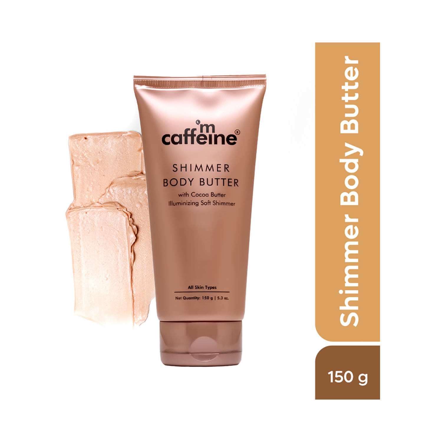 mCaffeine | mCaffeine Shimmer Body Butter with Cocoa Butter for Shimmery & Glowing Skin (150g)