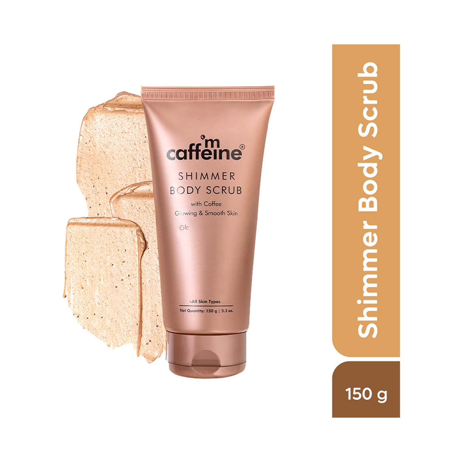 mCaffeine | mCaffeine Shimmer Body Scrub with Coffee for Smooth & Glowing Skin (150g)