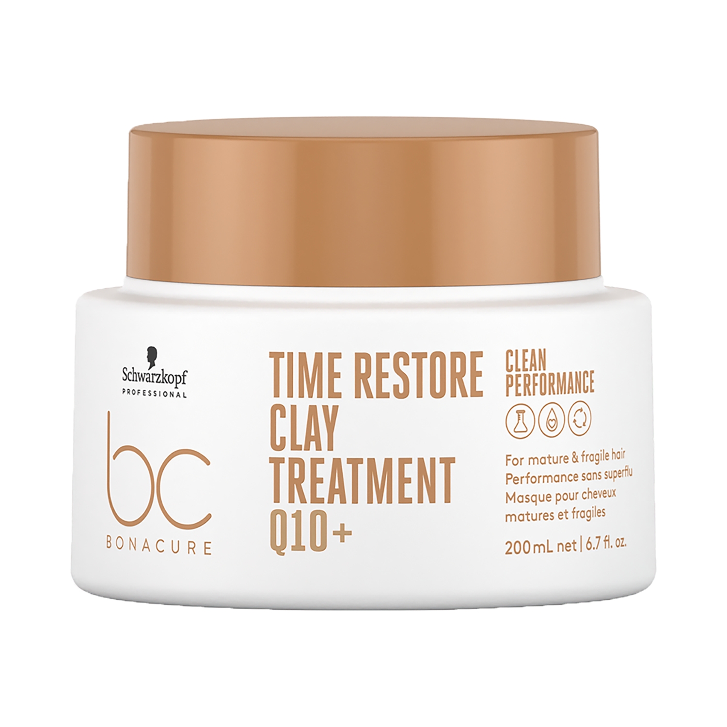 Schwarzkopf Professional Bonacure Time Restore Clay Treatment Mask With Q10+ (200ml)
