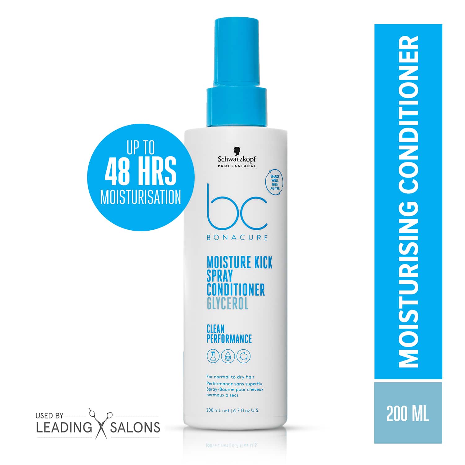 Schwarzkopf Professional | Schwarzkopf Professional Bonacure Moisture Kick Spray Conditioner With Glycerol For Dry Hair (200ml)