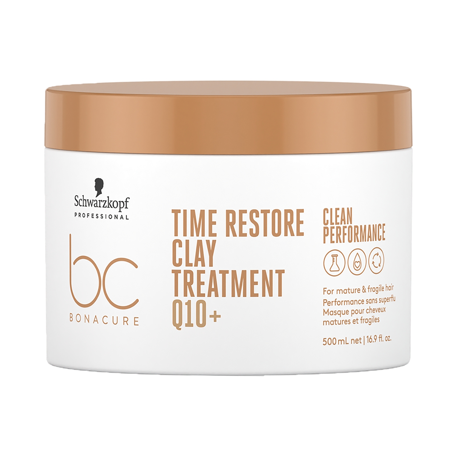 Schwarzkopf Professional Bonacure Time Restore Clay Treatment Mask With Q10+ (500ml)