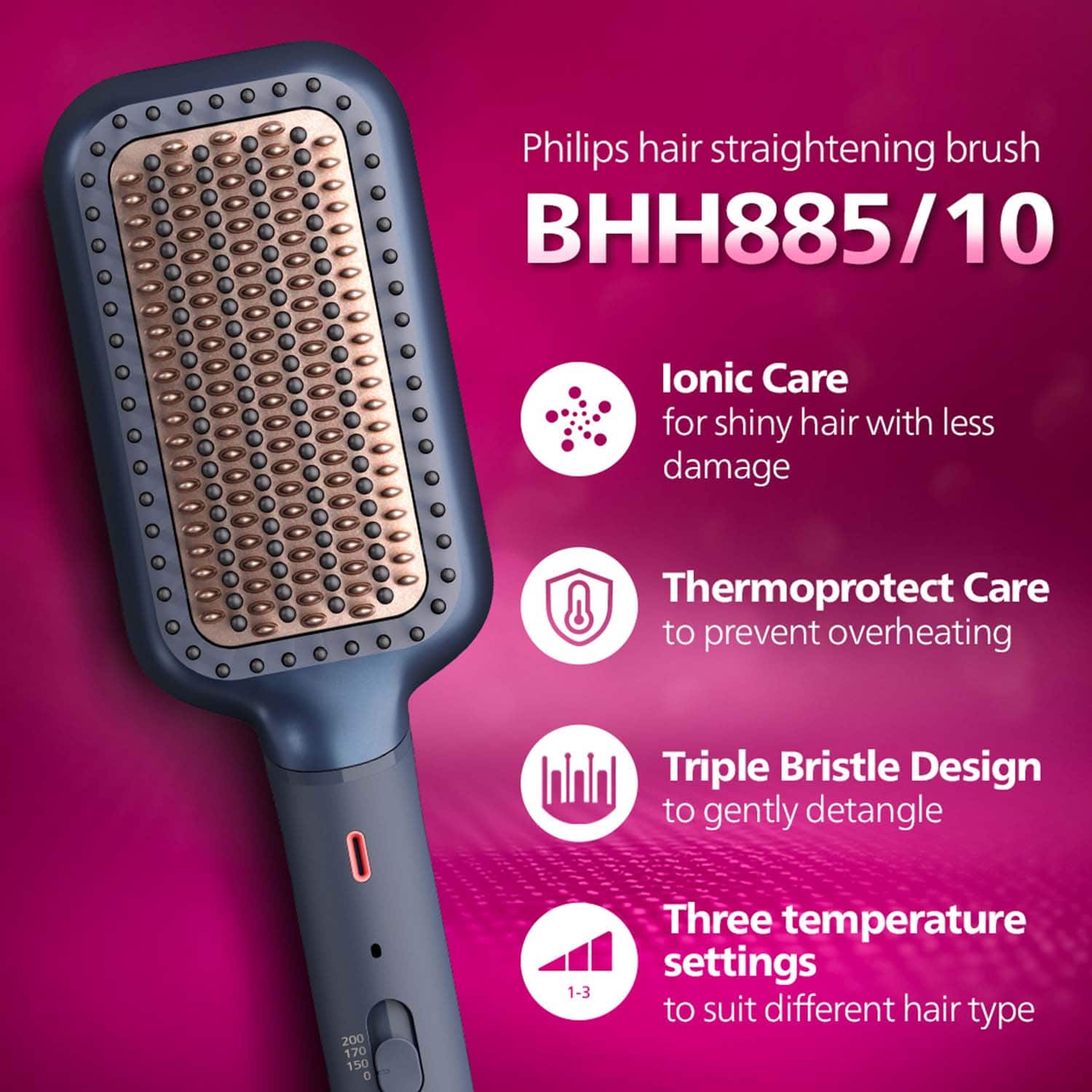 Hair straightener brush philips price clearance