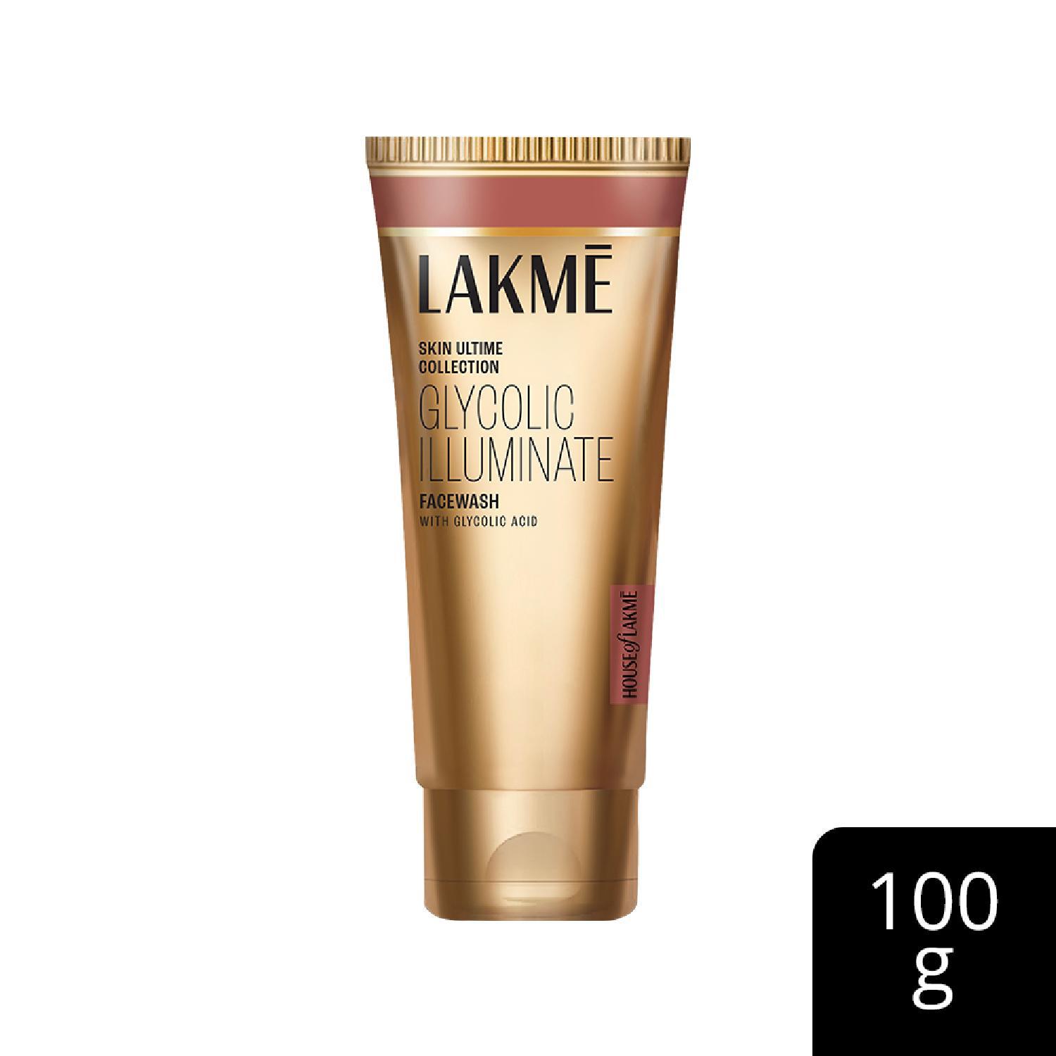 Lakme | Lakme Glycolic Illuminate Facewash with Glycolic Acid for Gentle Exfoliation & Illuminated Skin (100 g)