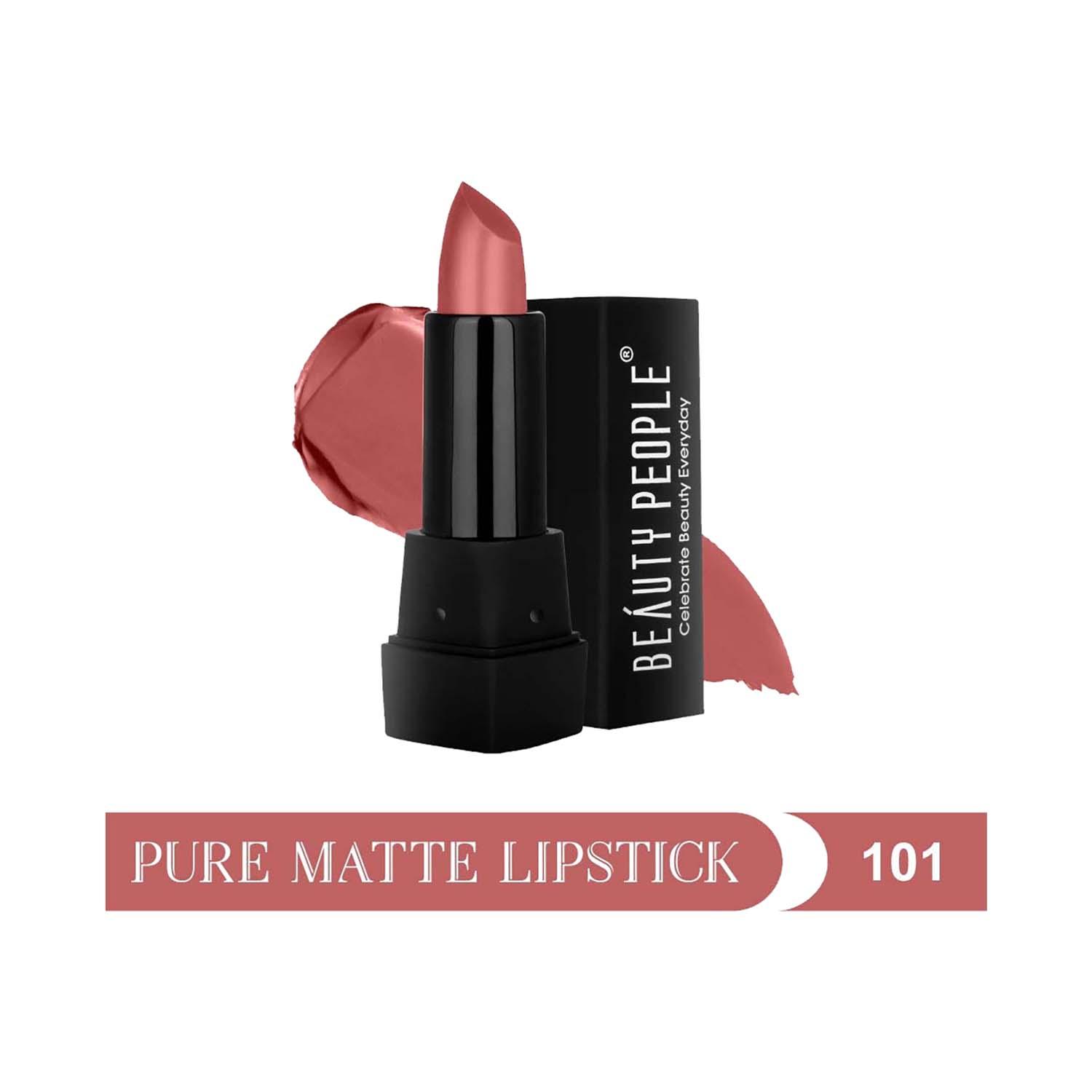 Beauty People Pure Matte Lipstick - 101 Beige Turner (3.8g)