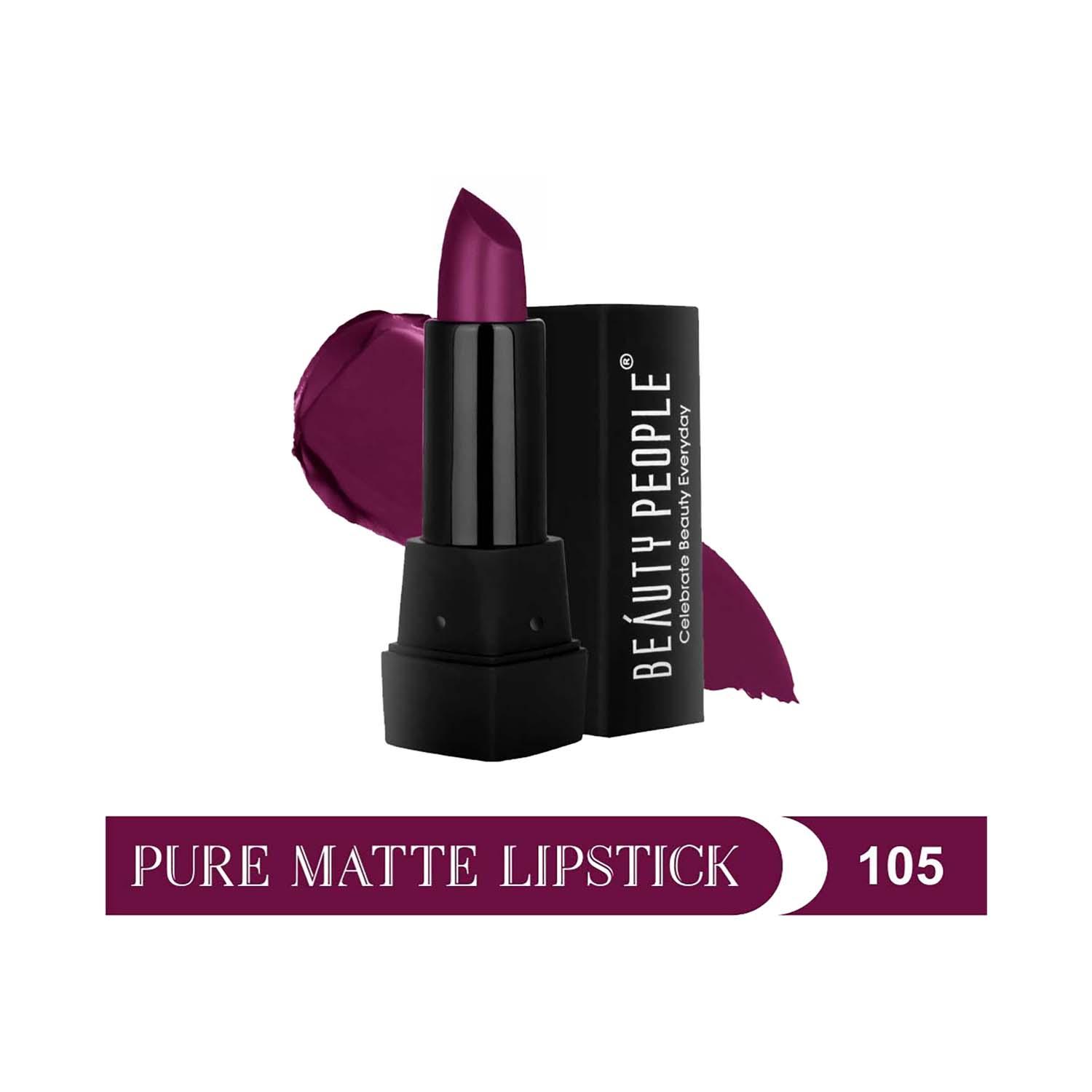 Beauty People | Beauty People Pure Matte Lipstick - 105 Pop Purple (3.8g)