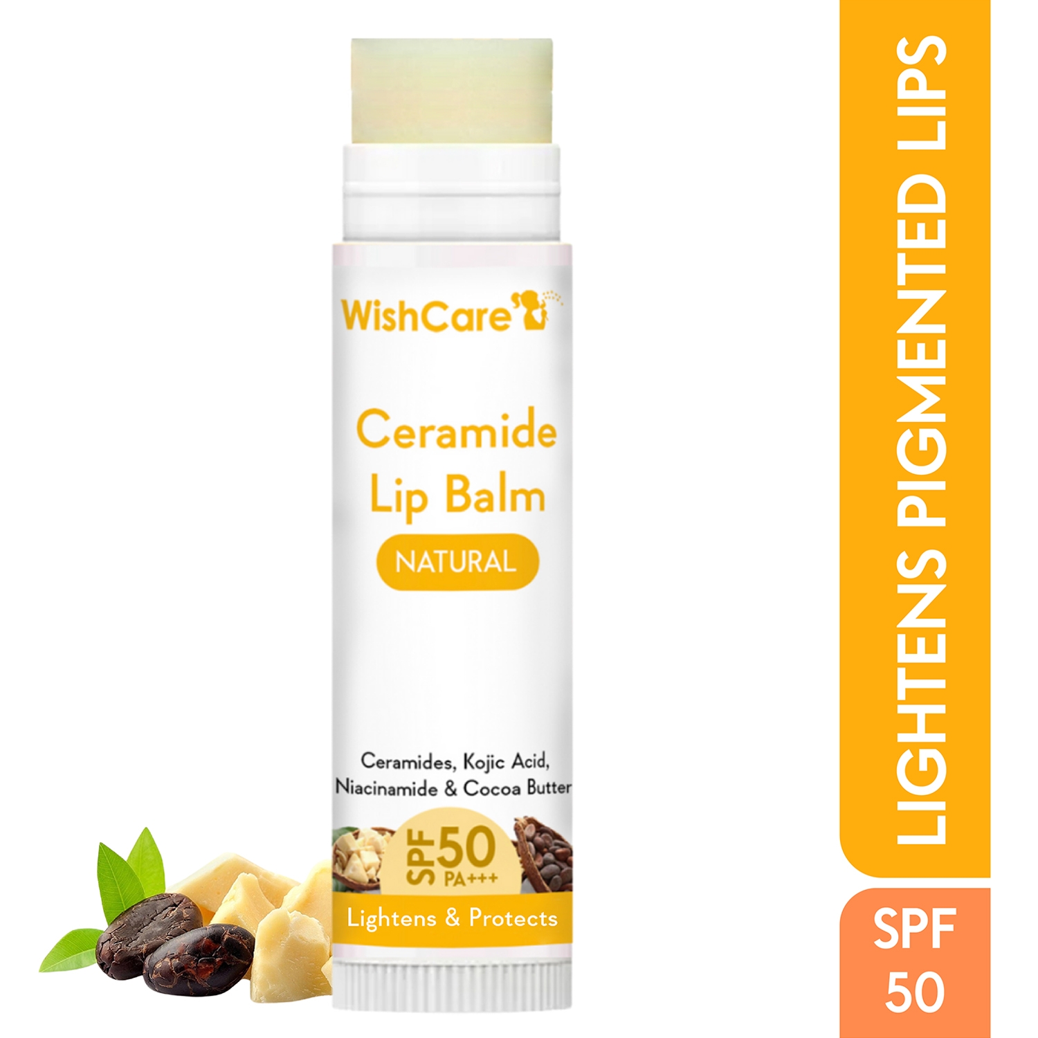 WishCare | WishCare Ceramide Lip Balm with  SPF 50 PA+++ Kojic Acid & Niacinamide (5g)