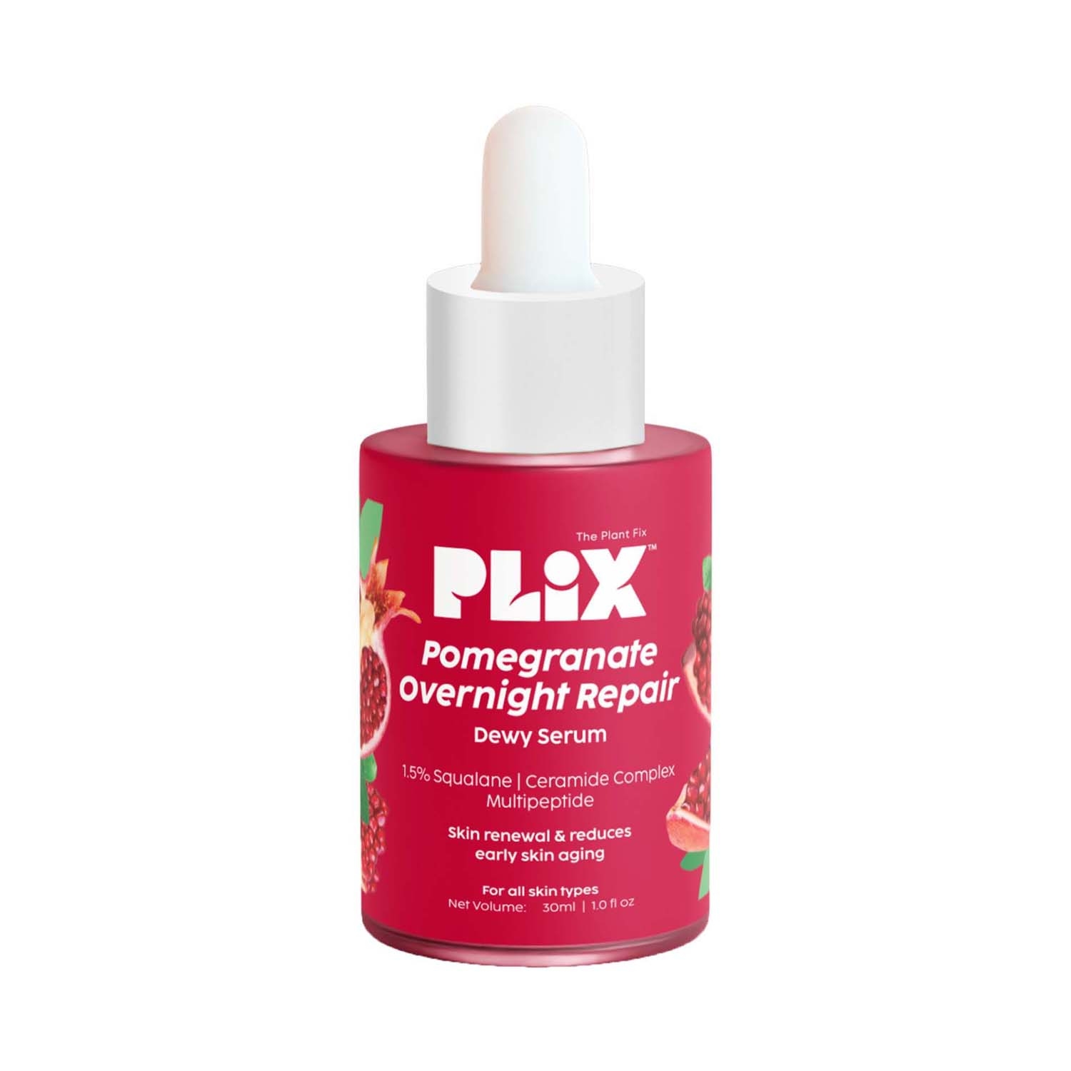 Plix The Plant Fix | Plix The Plant Fix Pomegranate Overnight Repair Dewy Serum For Youthful Skin (30ml)