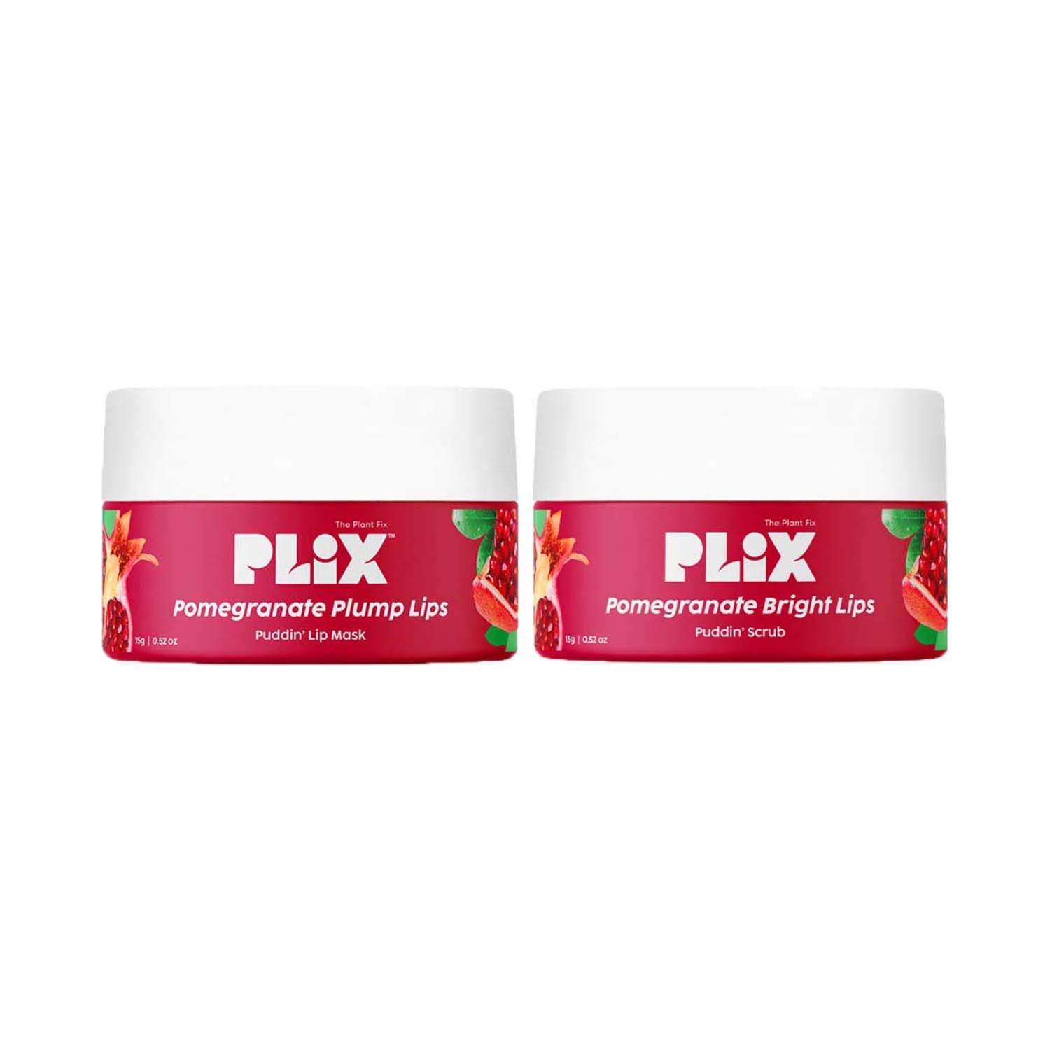 Plix The Plant Fix | Plix The Plant Fix Pomegranate Exfoliating Lip Scrub And Plumping Lip Mask Combo For Dark, Dry & Chapped Lips - (2 Pcs)