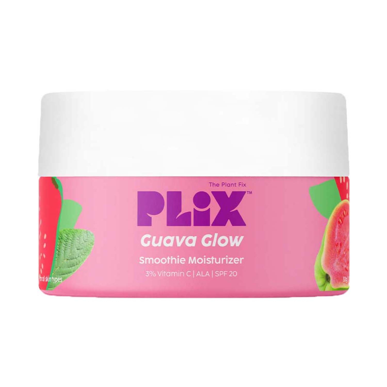 Plix The Plant Fix | Plix The Plant Fix Guava Glow Smoothie Moisturizer For Brighter Skin With SPF 20 (50g)